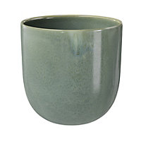 GoodHome Boann Gloss Green Reactive glaze effect Ceramic Tumbler