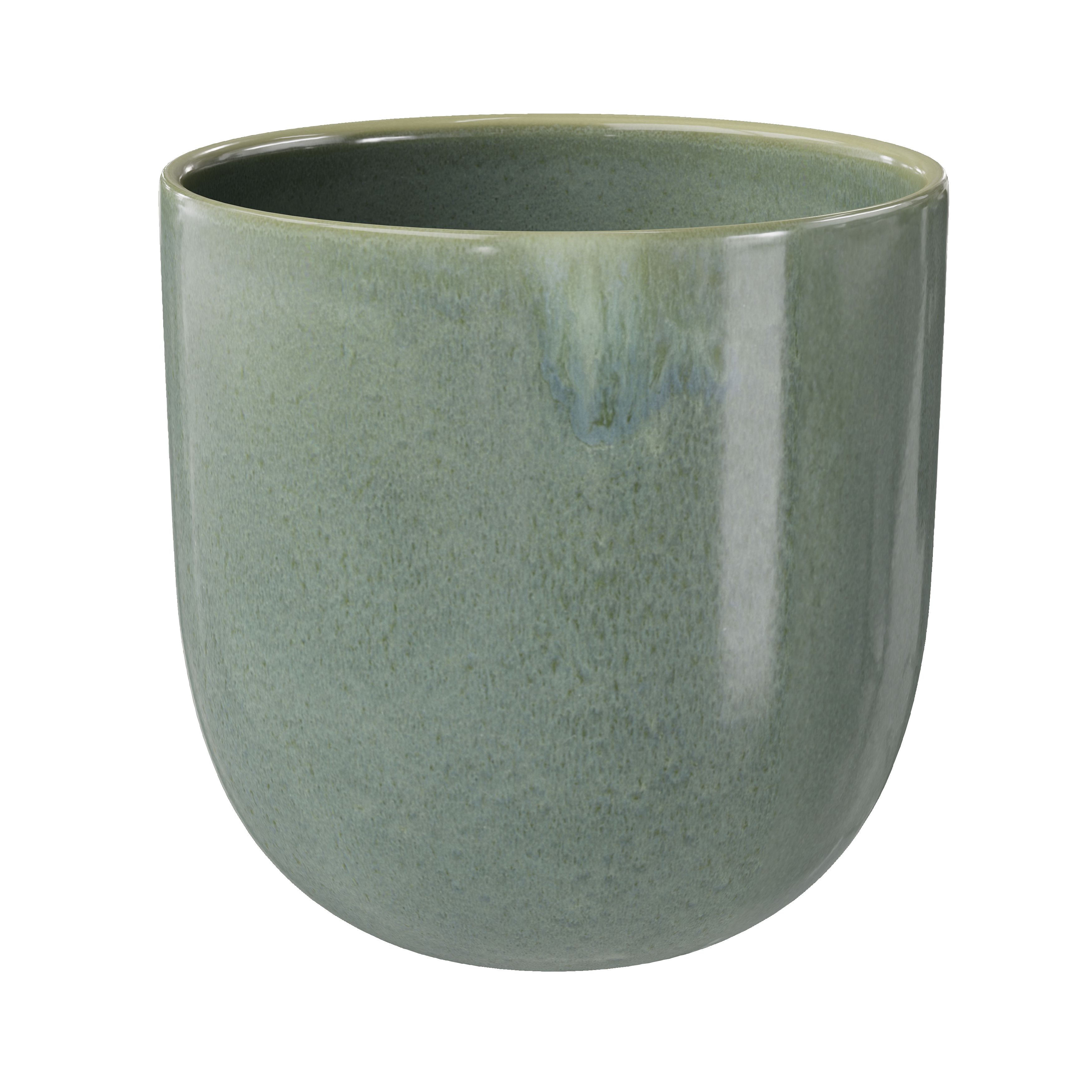 GoodHome Boann Gloss Green Reactive glaze effect Ceramic Tumbler