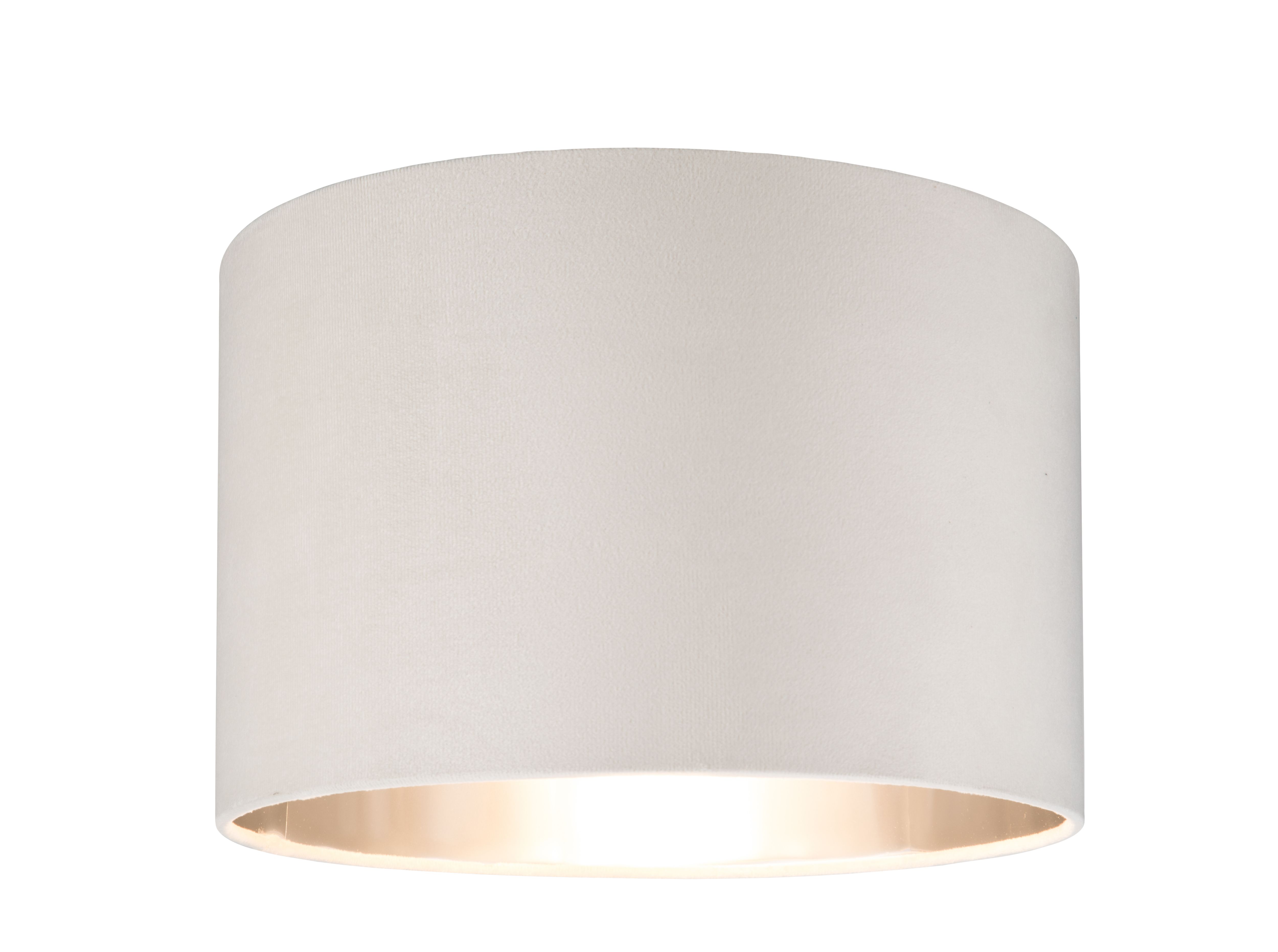 GoodHome Bodmin Beige Silver effect Round Lamp shade (D)30cm