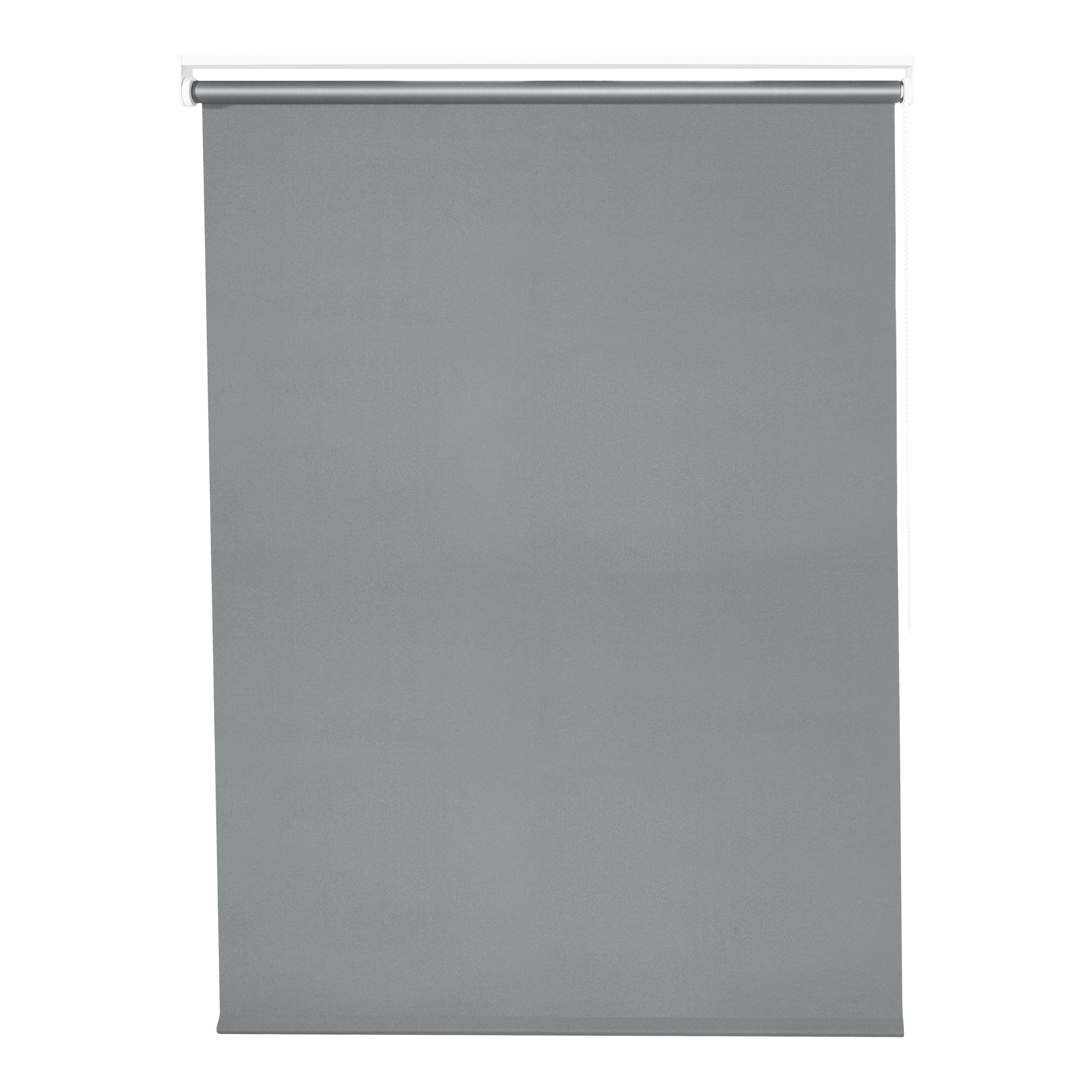 GoodHome Boreas Corded Concrete grey Blackout Roller Blind (W)180cm (L)180cm