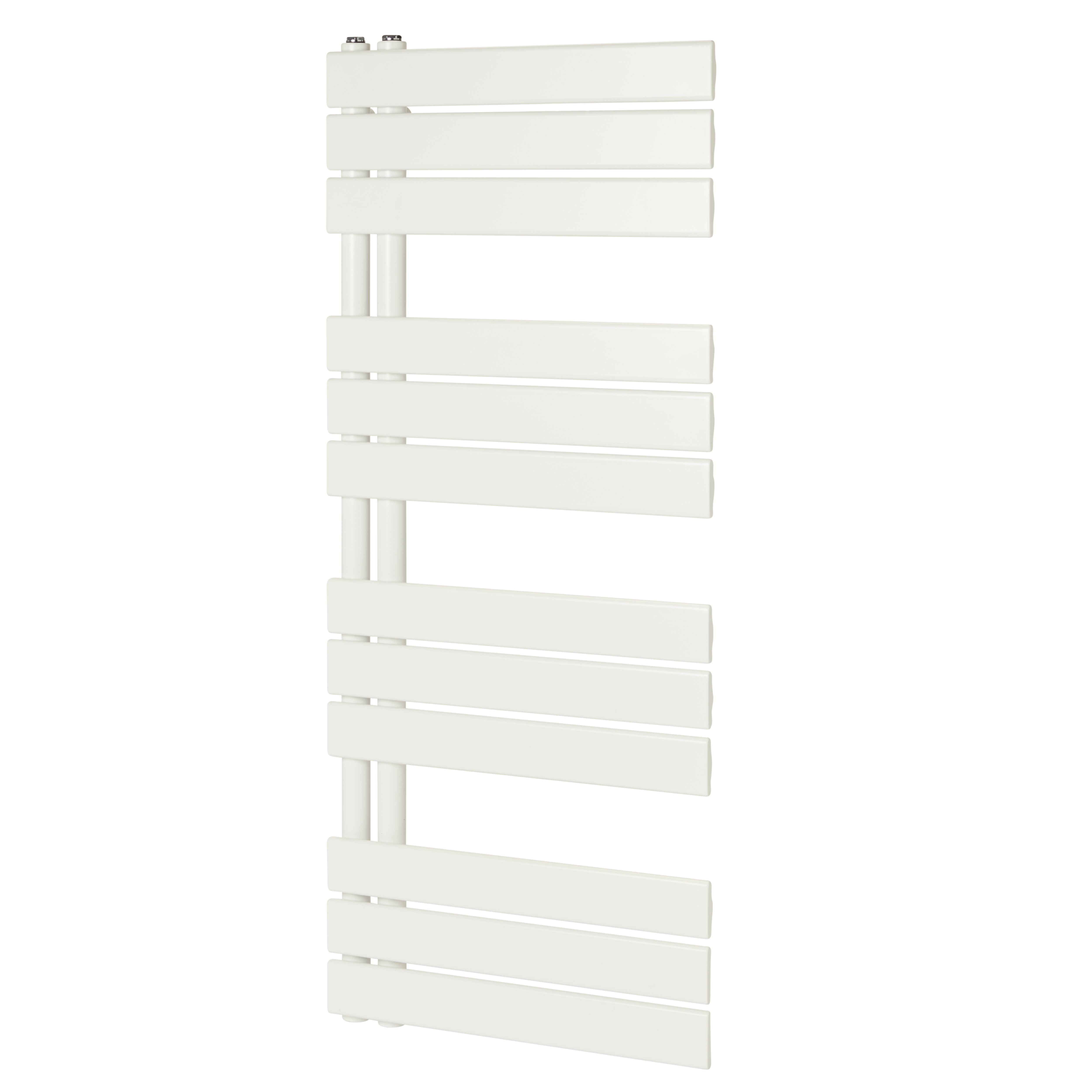 GoodHome Boxwood Vertical Towel radiator, White (W)500mm (H)1200mm