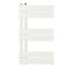 GoodHome Boxwood, White Vertical Flat Towel radiator (W)400mm x (H)700mm
