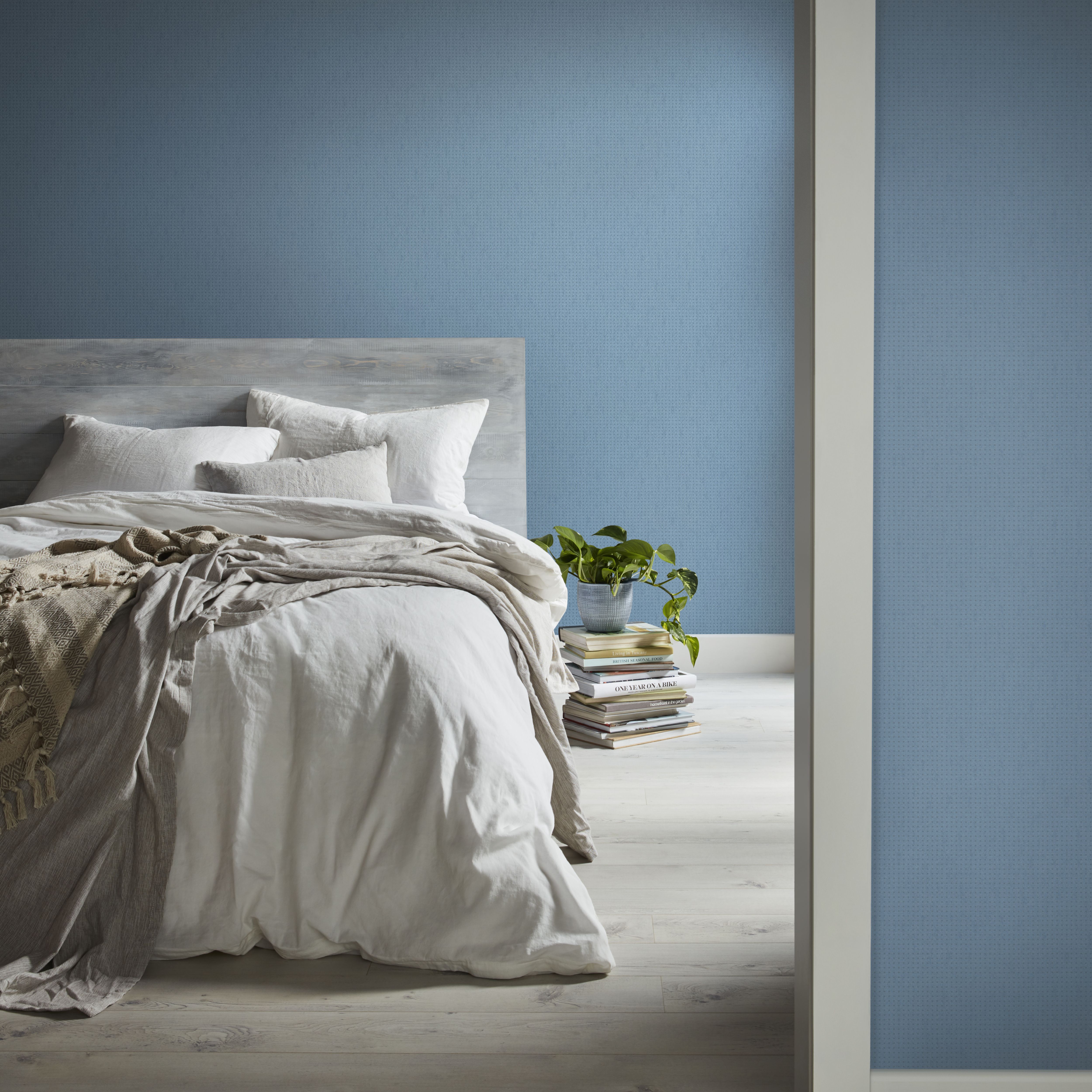 GoodHome Bradei Blue Textured Wallpaper