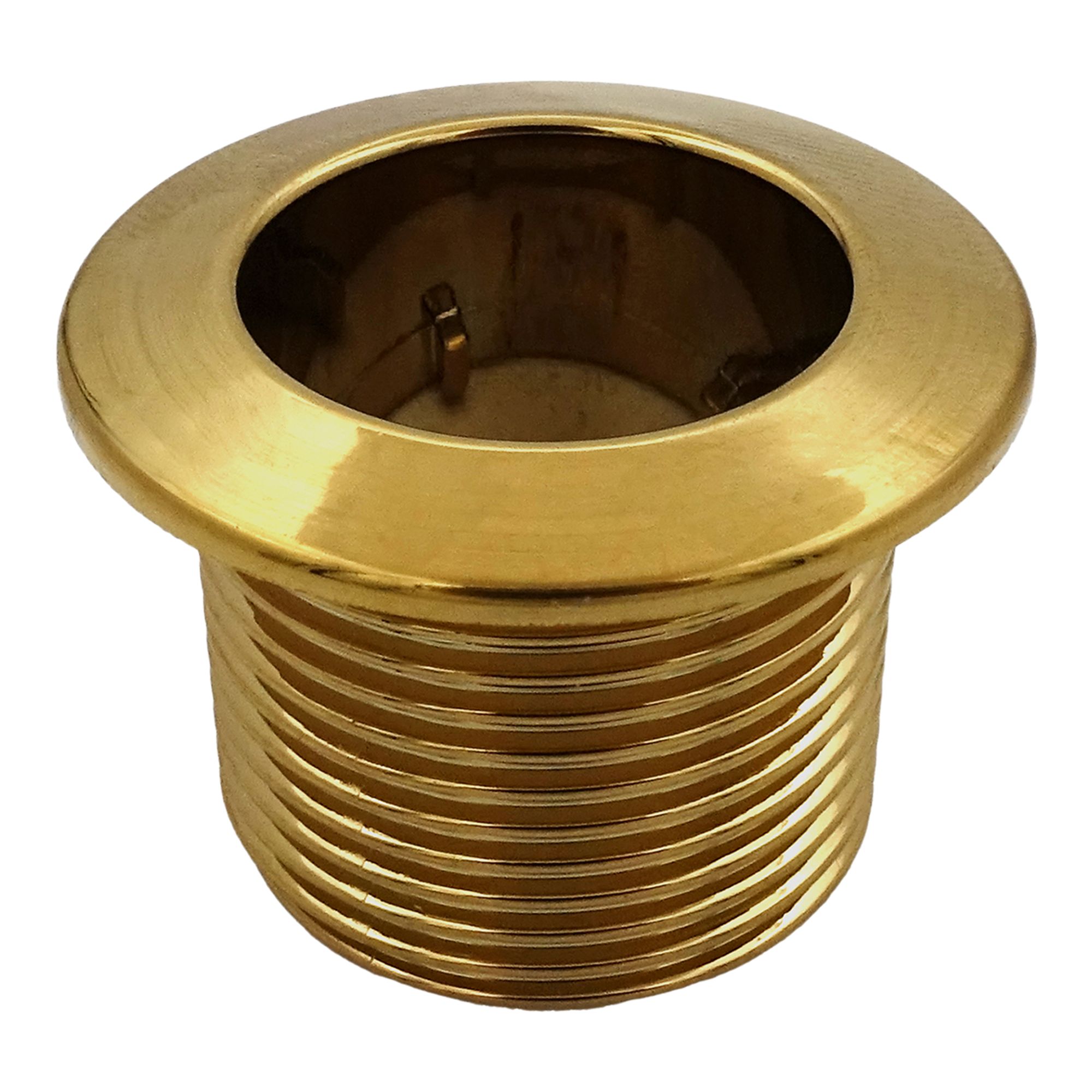 GoodHome Brass effect Plastic Basin Overflow trim