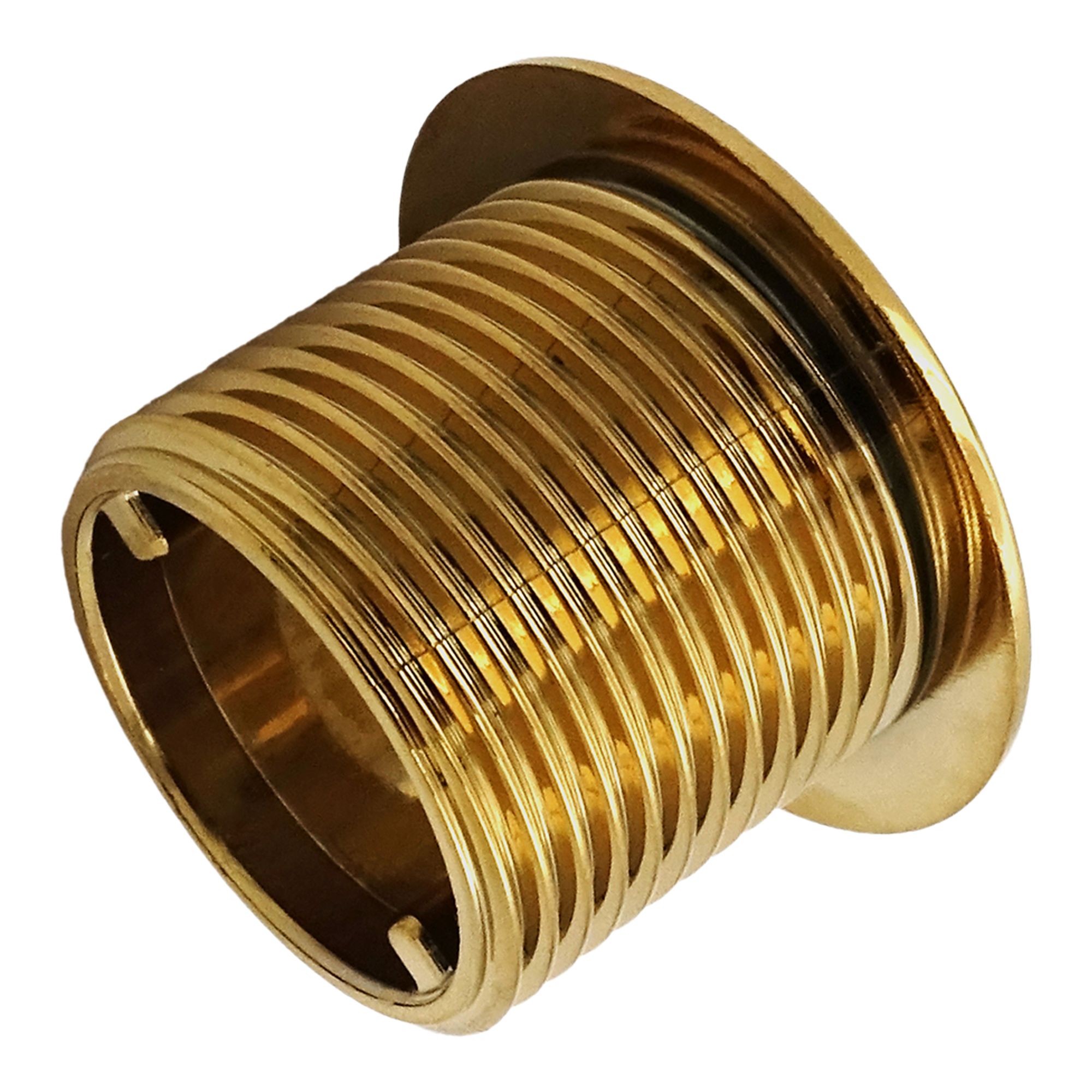 GoodHome Brass effect Plastic Basin Overflow trim