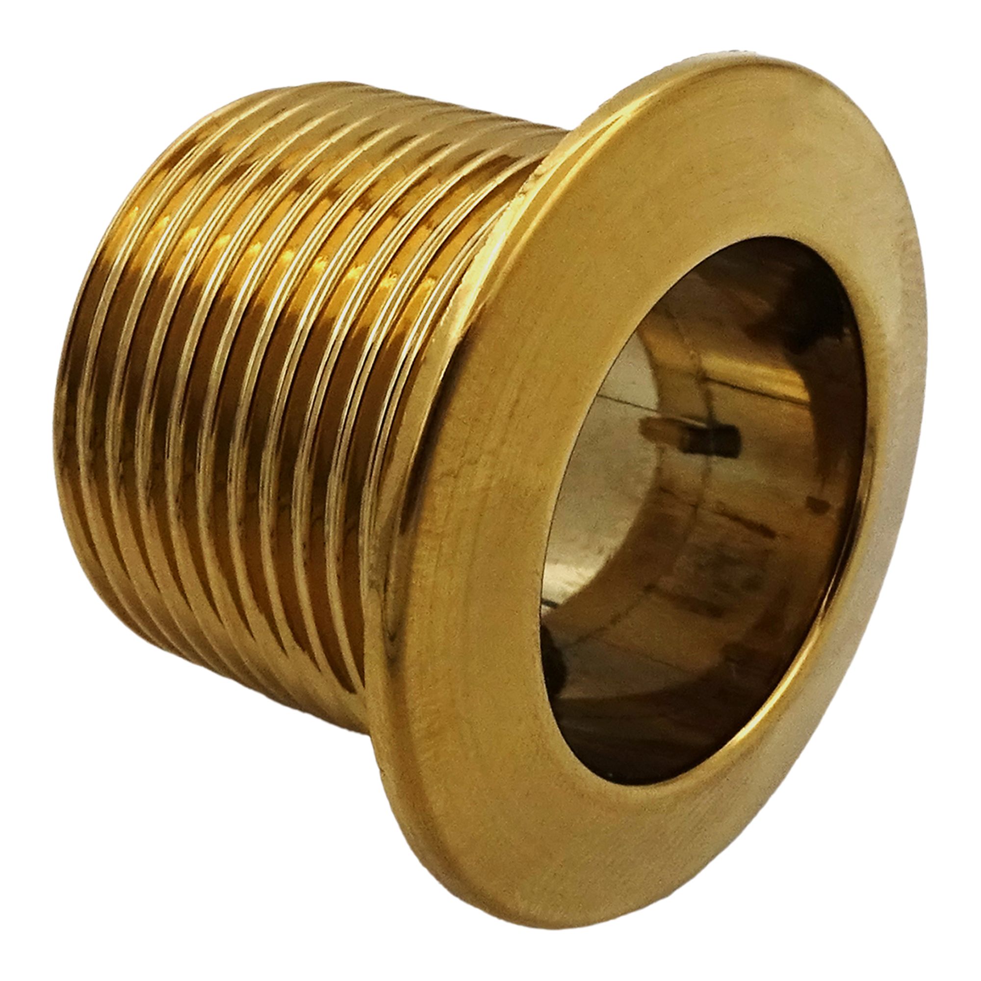 GoodHome Brass effect Plastic Basin Overflow trim