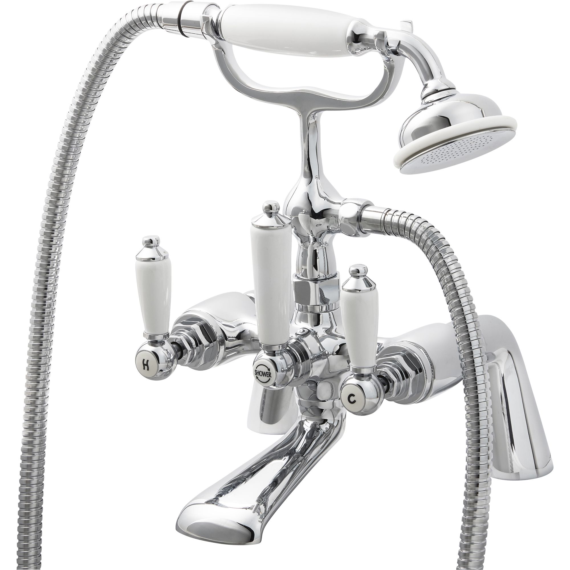 GoodHome Brean 2 Tap Hole Shower mixer Tap