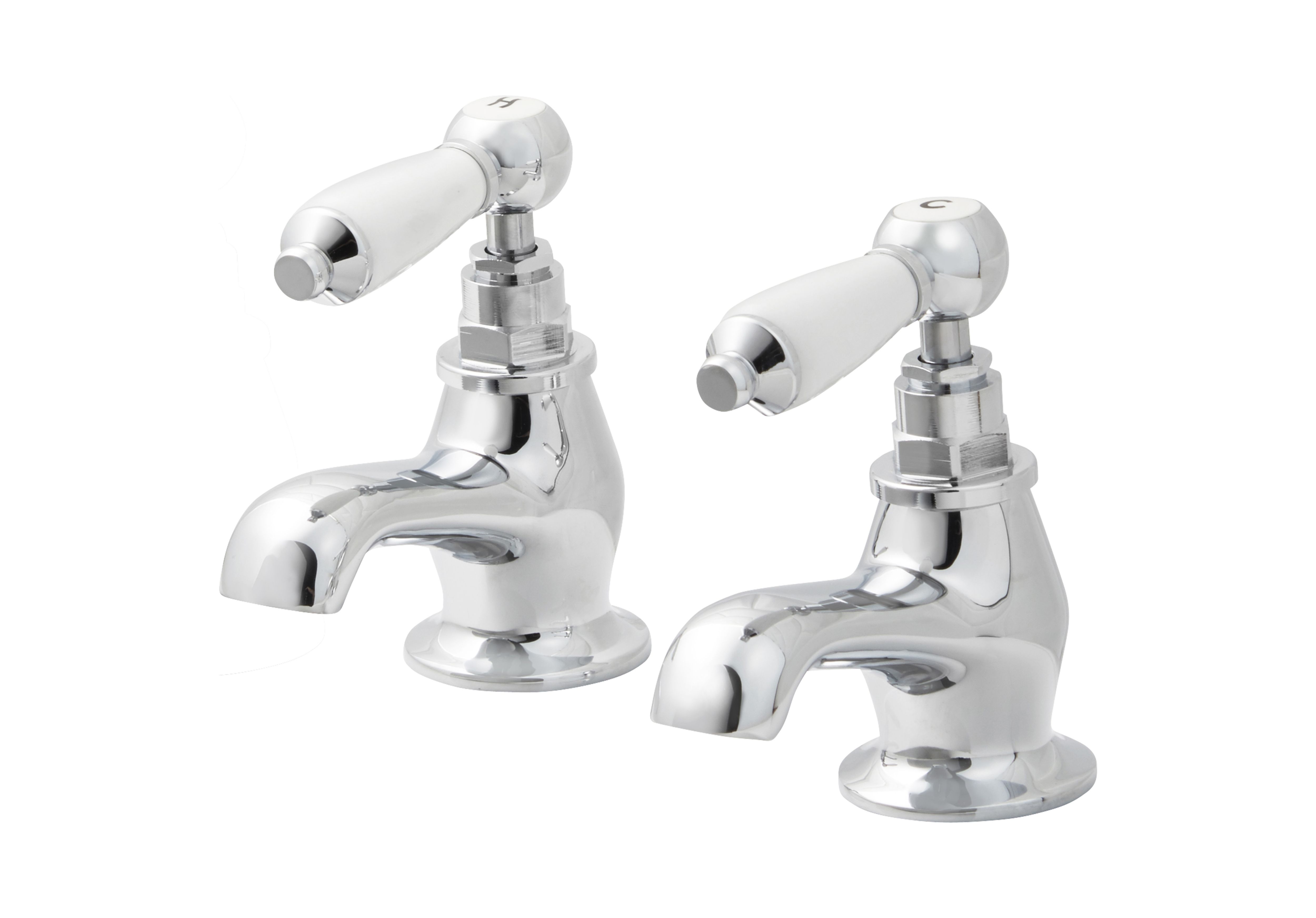 GoodHome Brean Bath Pillar Tap, Pack of 2