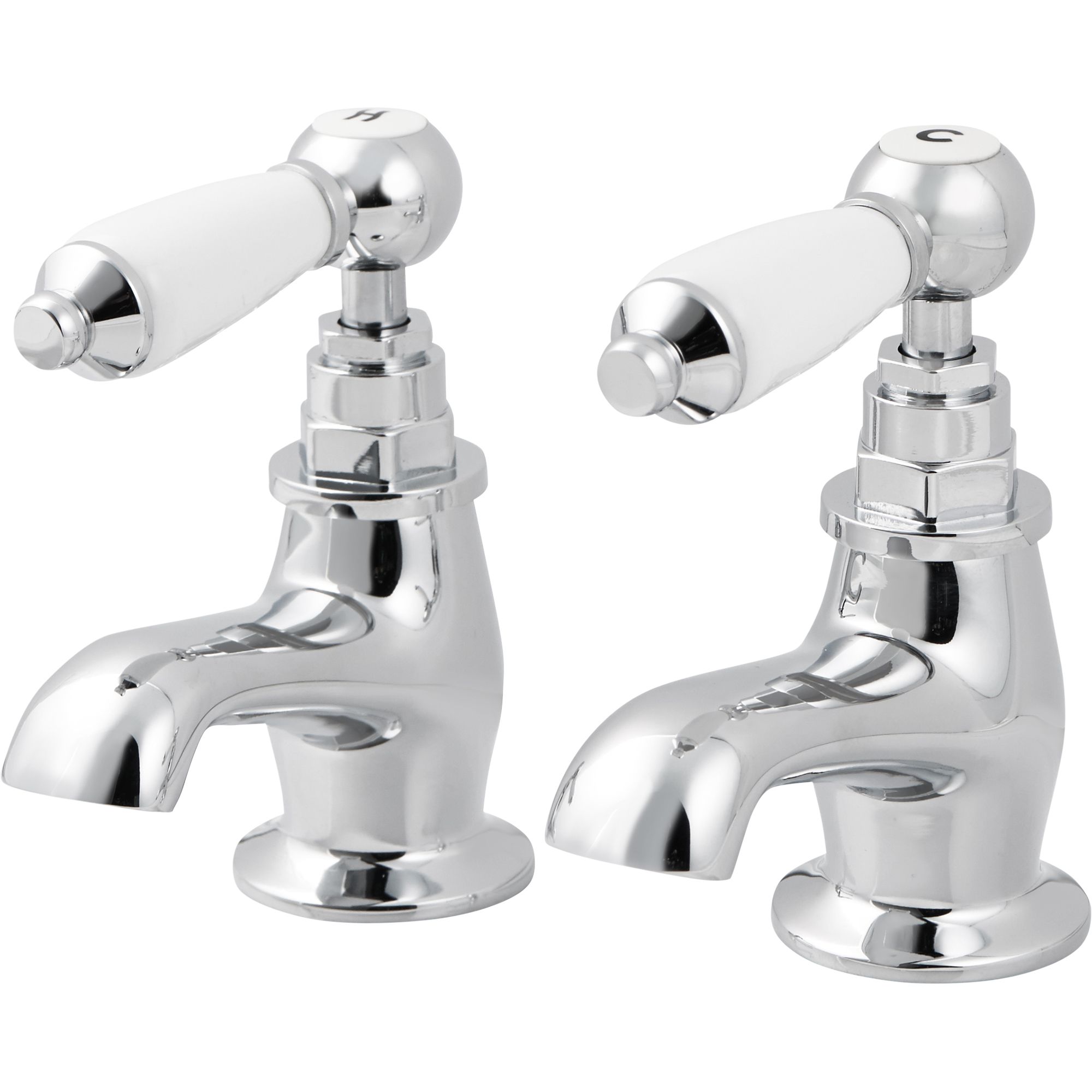 GoodHome Brean Traditional Basin Pillar Tap