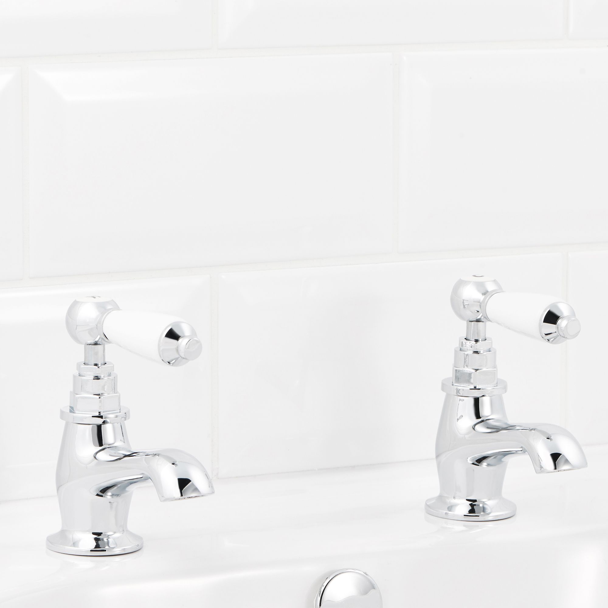 GoodHome Brean Traditional Basin Pillar Tap