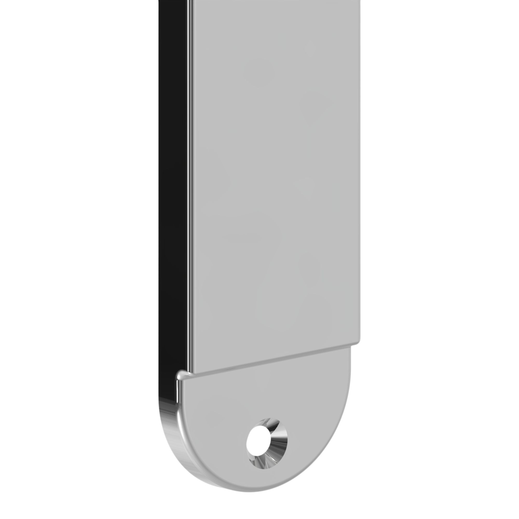 GoodHome Brigg Brushed & polished Grey Chrome & nickel effect Straight Latch Door handle (L)132mm (D)61.5mm Pair