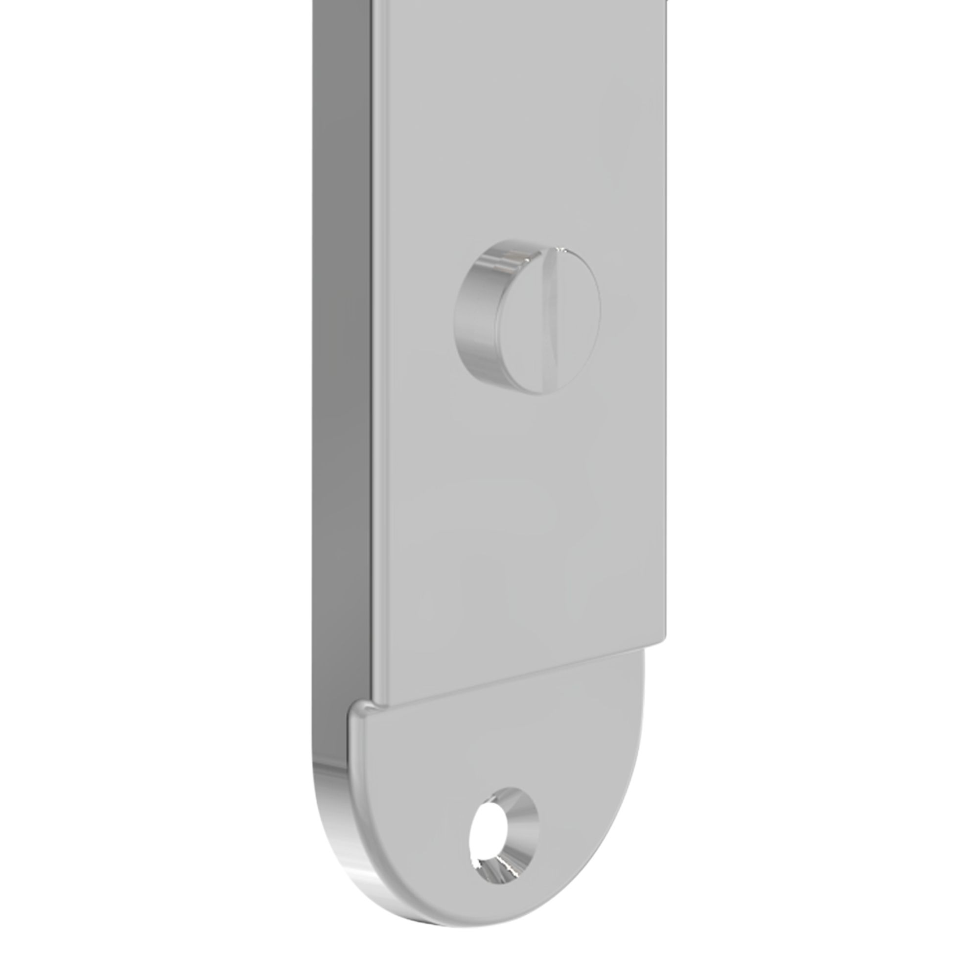 GoodHome Brigg Brushed & polished Grey Chrome & nickel effect Straight WC Door handle (L)132mm (D)61.5mm Pair