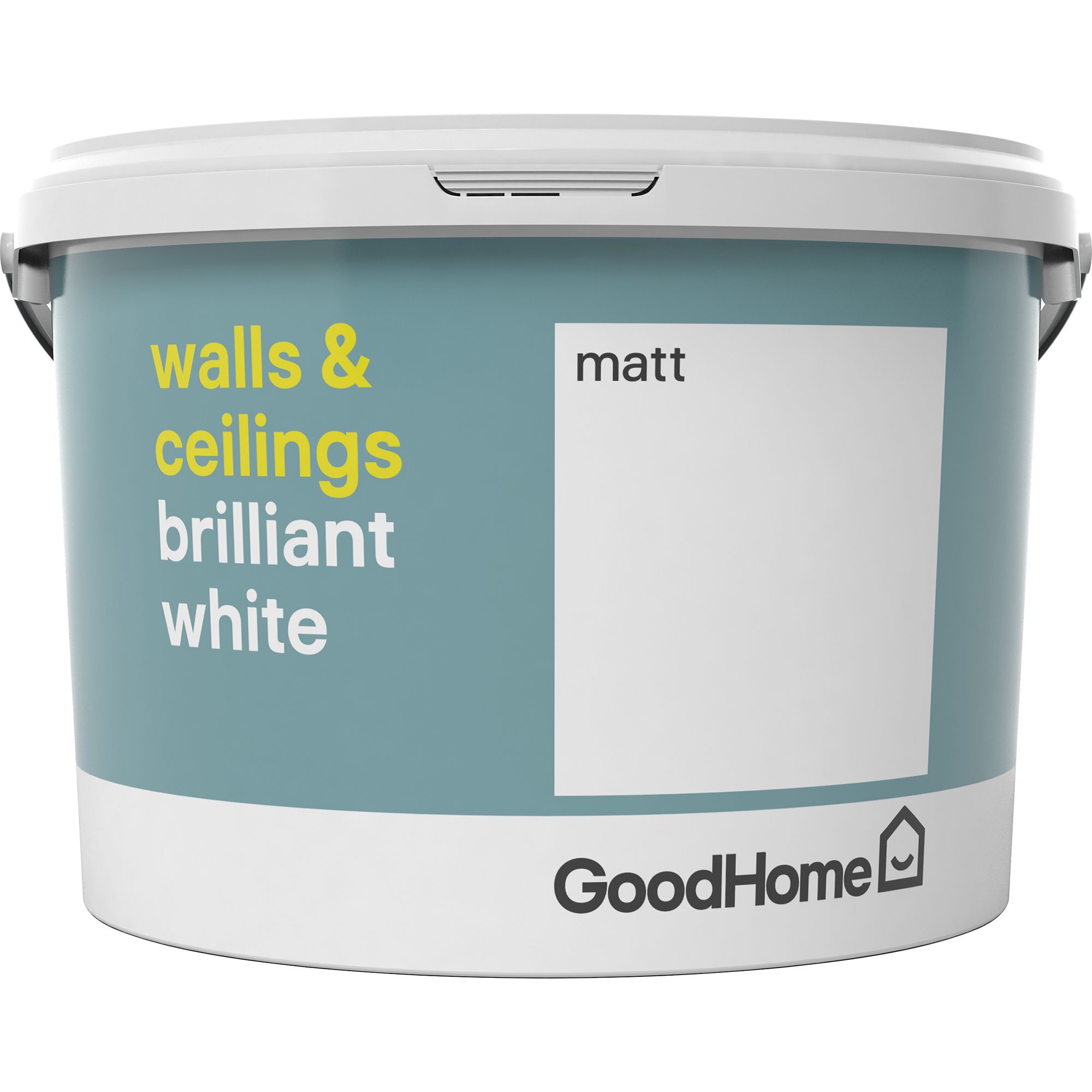 GoodHome Brilliant white Vinyl matt Emulsion paint, 2.5L