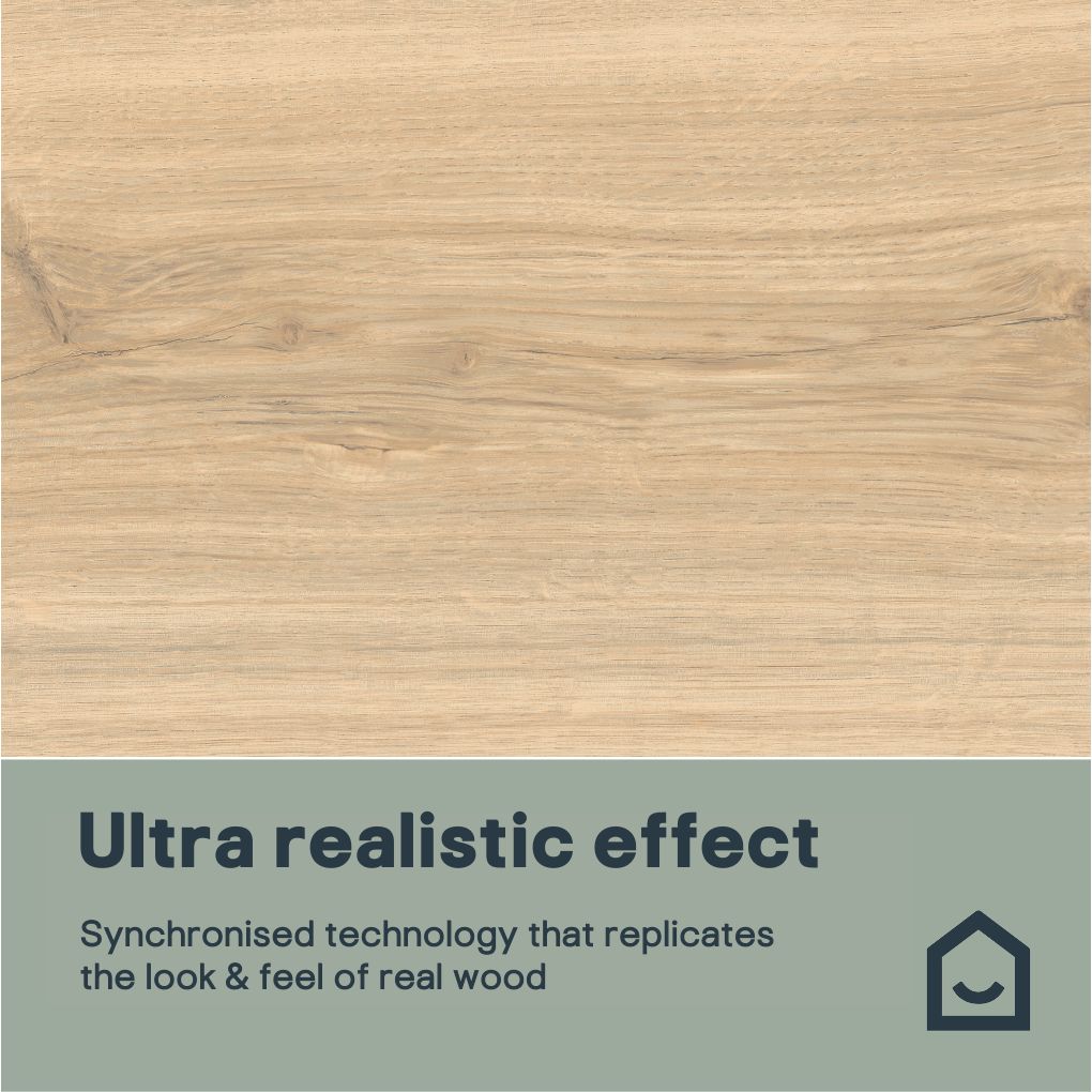 GoodHome Broadstairs Natural wood effect Structured Laminate Flooring, 1.99m²