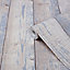 GoodHome Bucy Brown & light blue Wood effect Smooth Wallpaper Sample