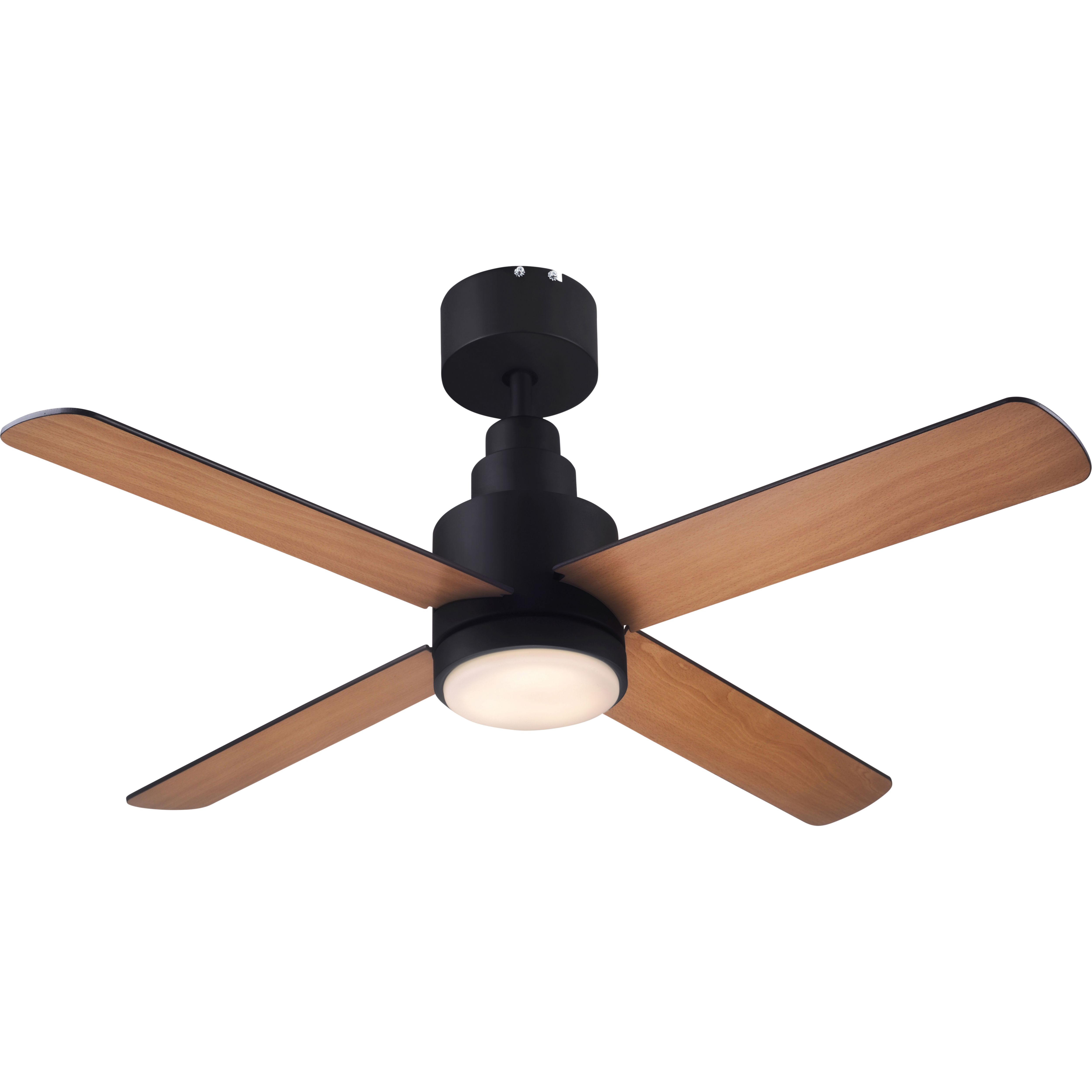 GoodHome Burbank Modern Black LED Ceiling fan light