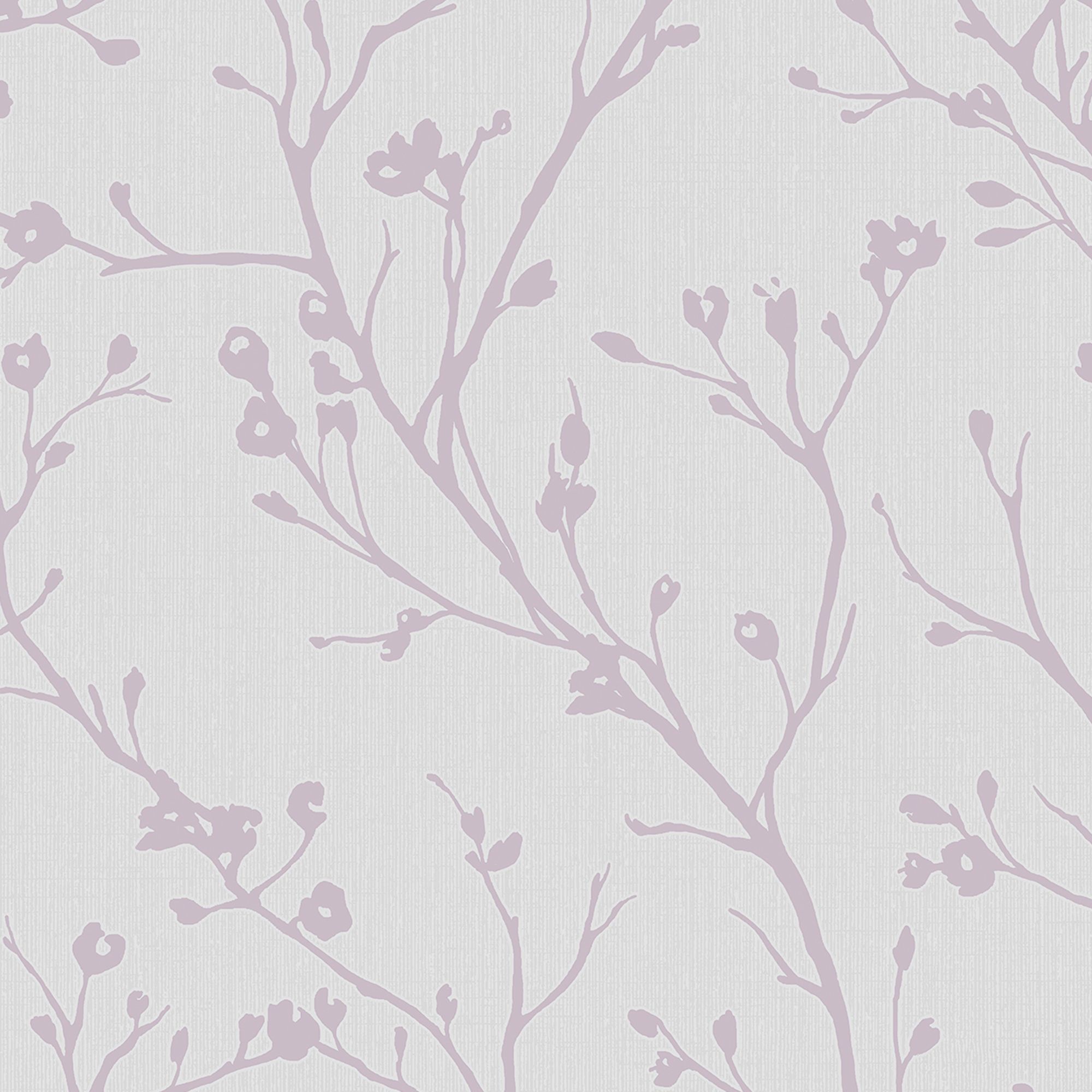 GoodHome Burfield Mauve Metallic effect Trail Textured Wallpaper