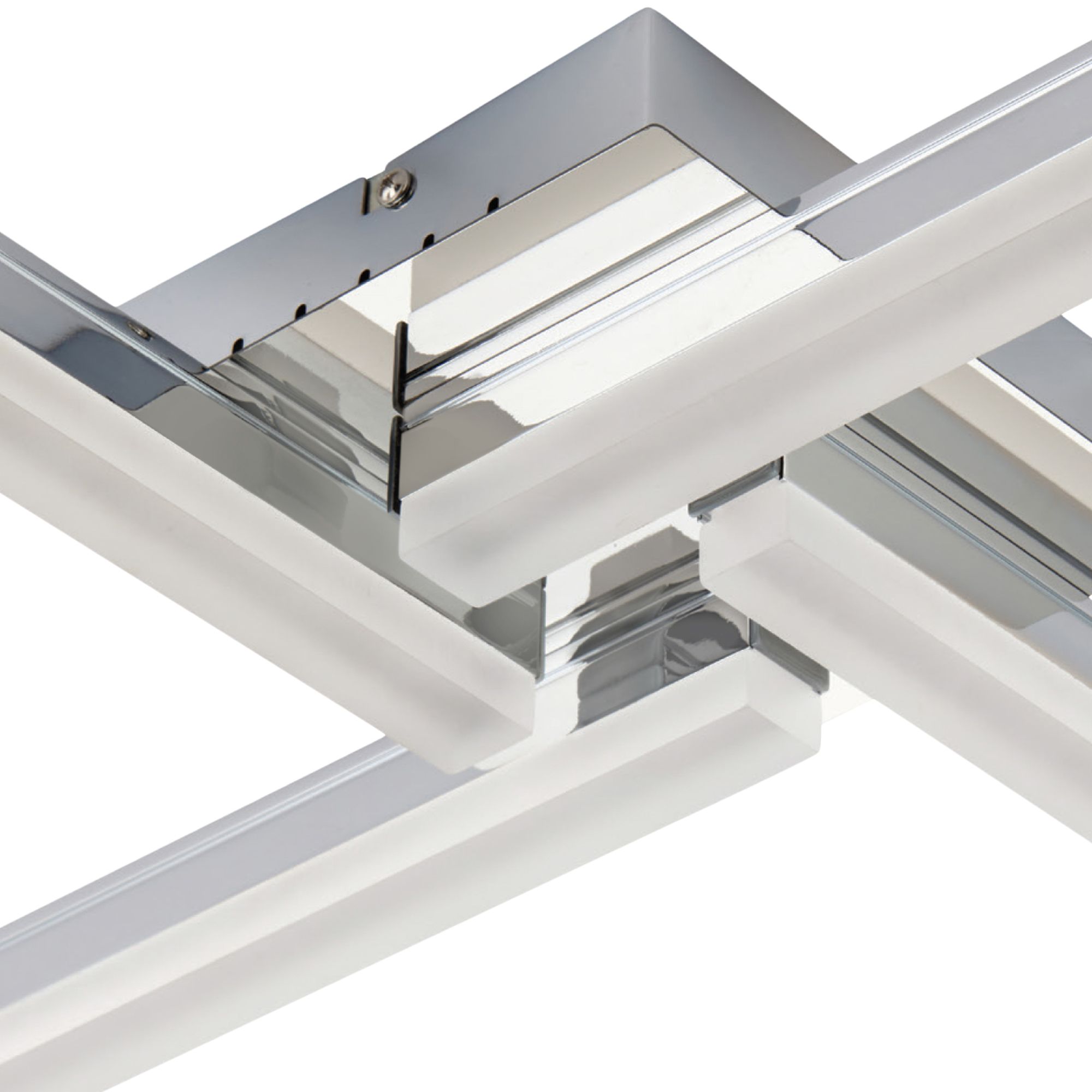 GoodHome Burgos Acrylic & metal Chrome effect 4 Lamp Bathroom LED Ceiling light
