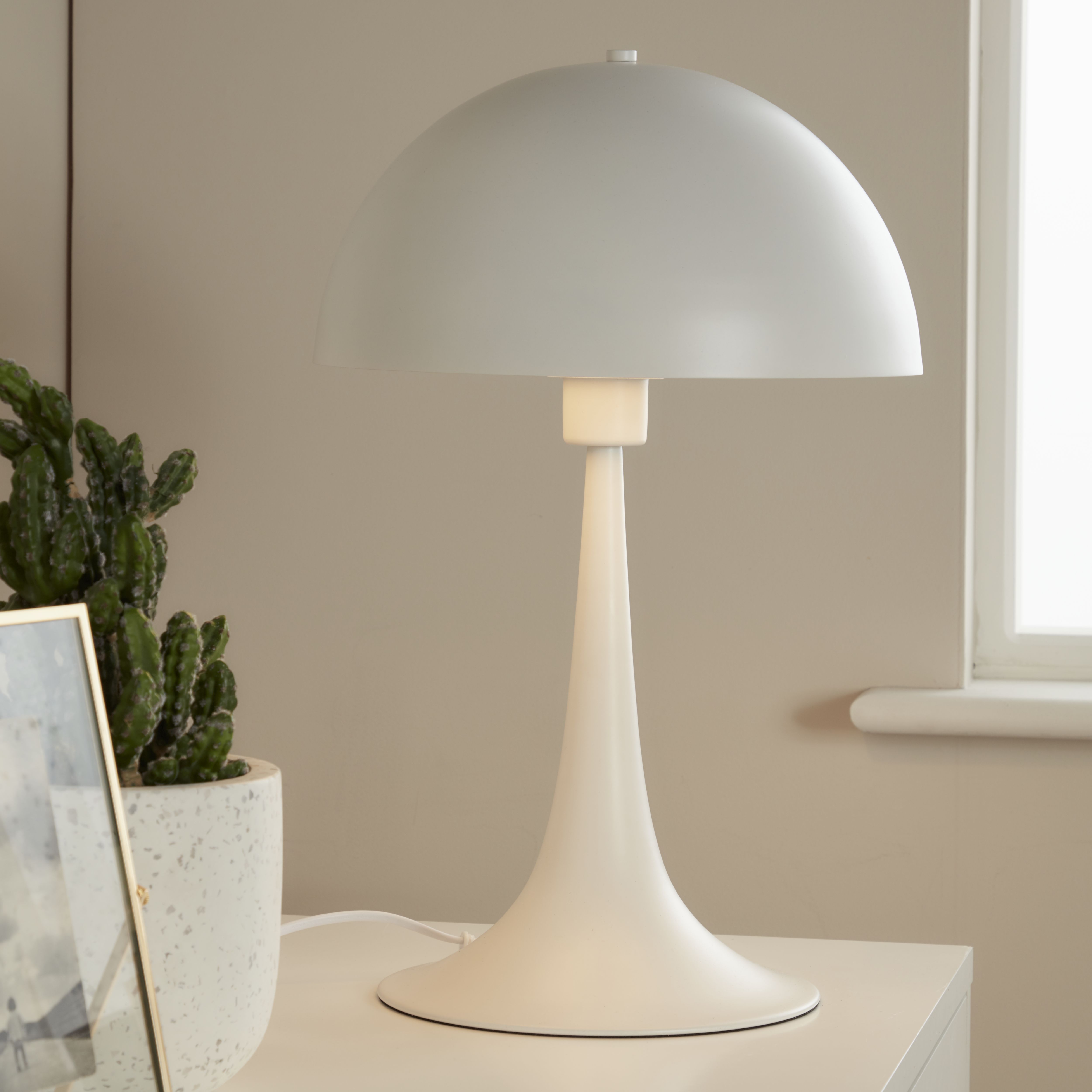 GoodHome Buzzell Modern Matt White Table light