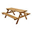 GoodHome Cabbio Brown 6 seater Rectangular Picnic table