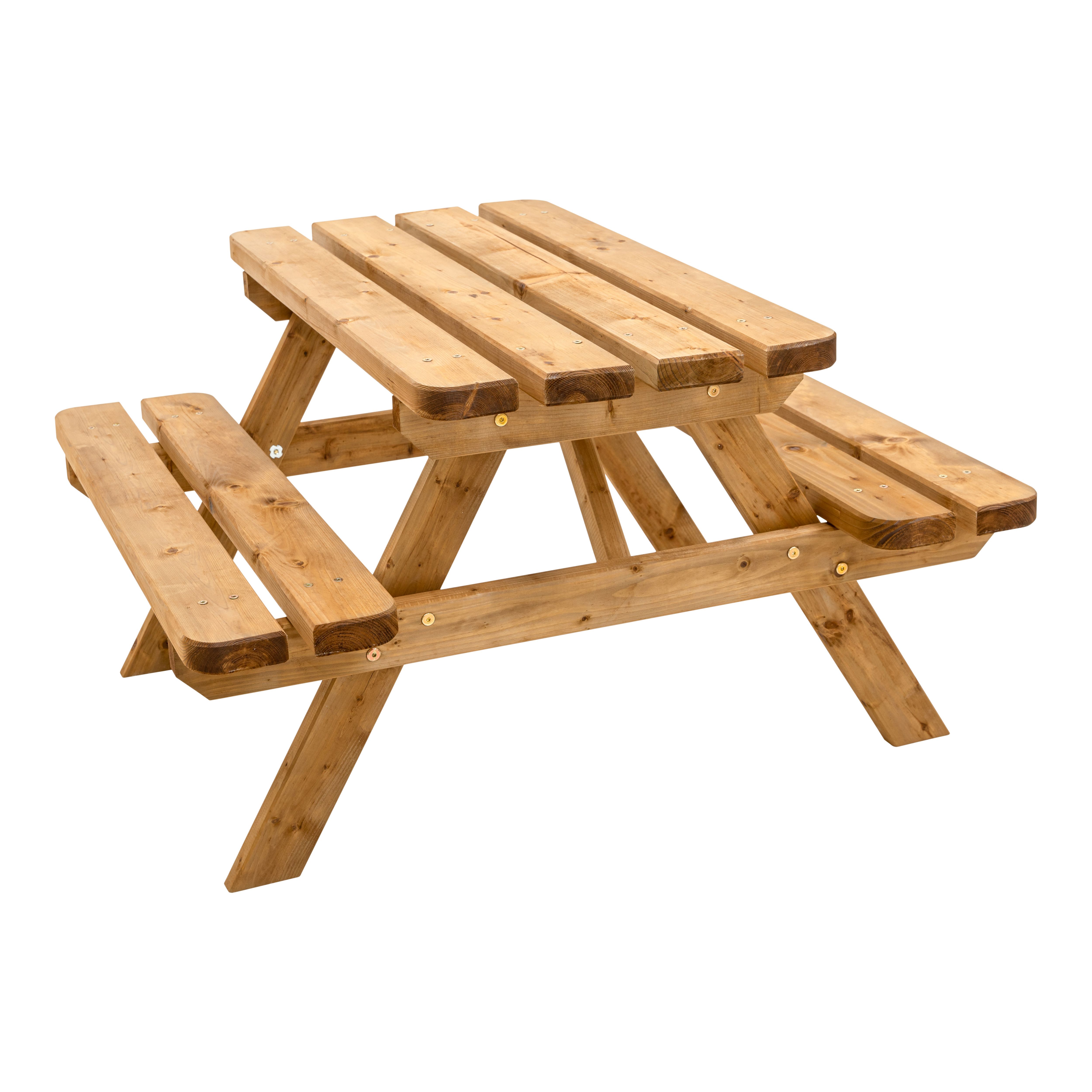 GoodHome Cabbio Wooden seater Rectangular Kids picnic table
