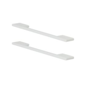 GoodHome Cacao Matt White Kitchen cabinets Bar Handle (L)22cm (D)30mm, Pack of 2