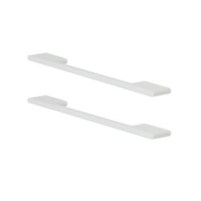 GoodHome Cacao White Kitchen cabinets Bar Pull Handle (L)22cm (D)30mm, Pack of 2