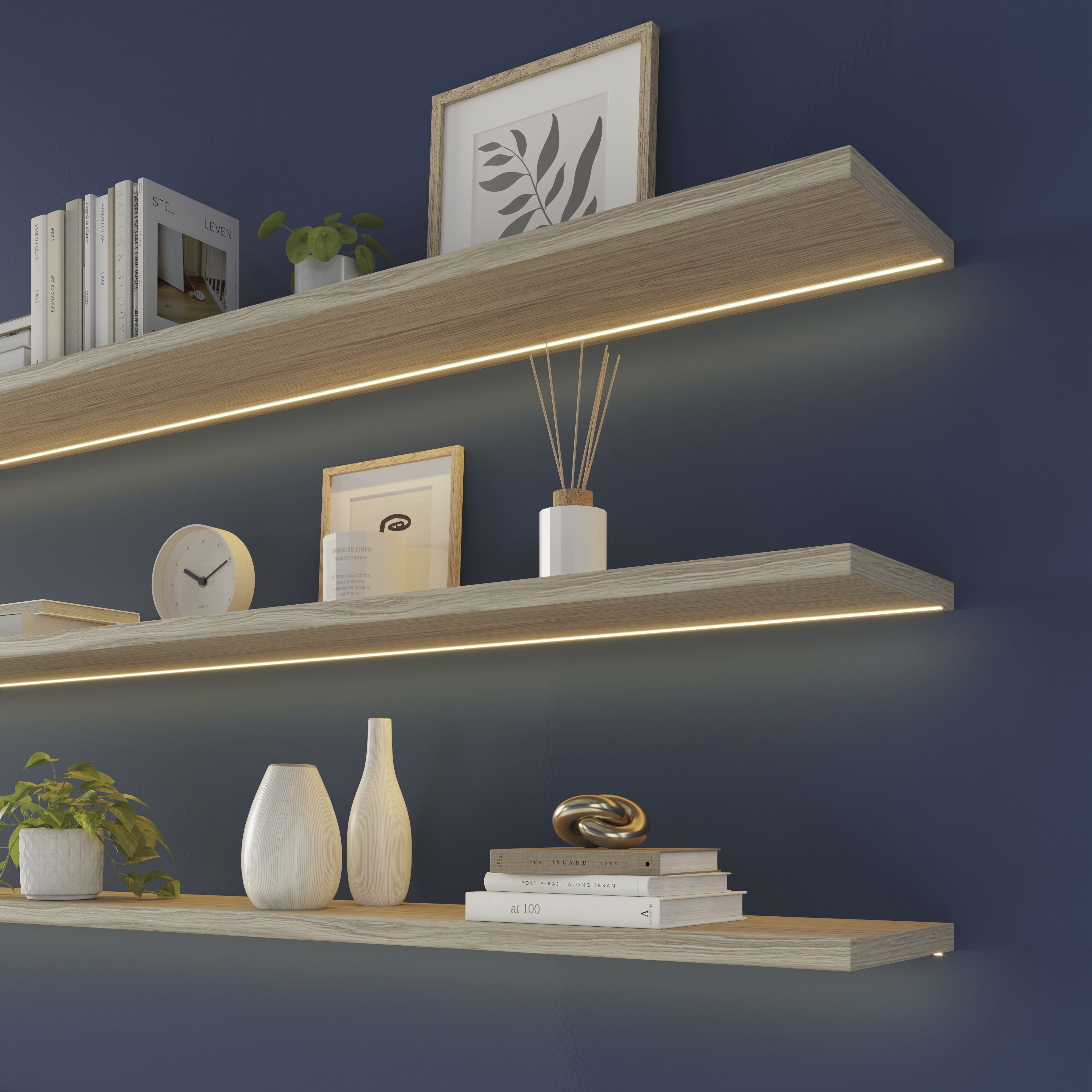 GoodHome Cacella Mains-powered (plug-in) LED Warm white Strip light IP20 2000lm 2700K (L)5m