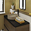 GoodHome Cadelia Matt Black Square edge Chipboard & laminate Bathroom Worktop (T) 2cm x (L) 100.5cm x (W) 45.5cm