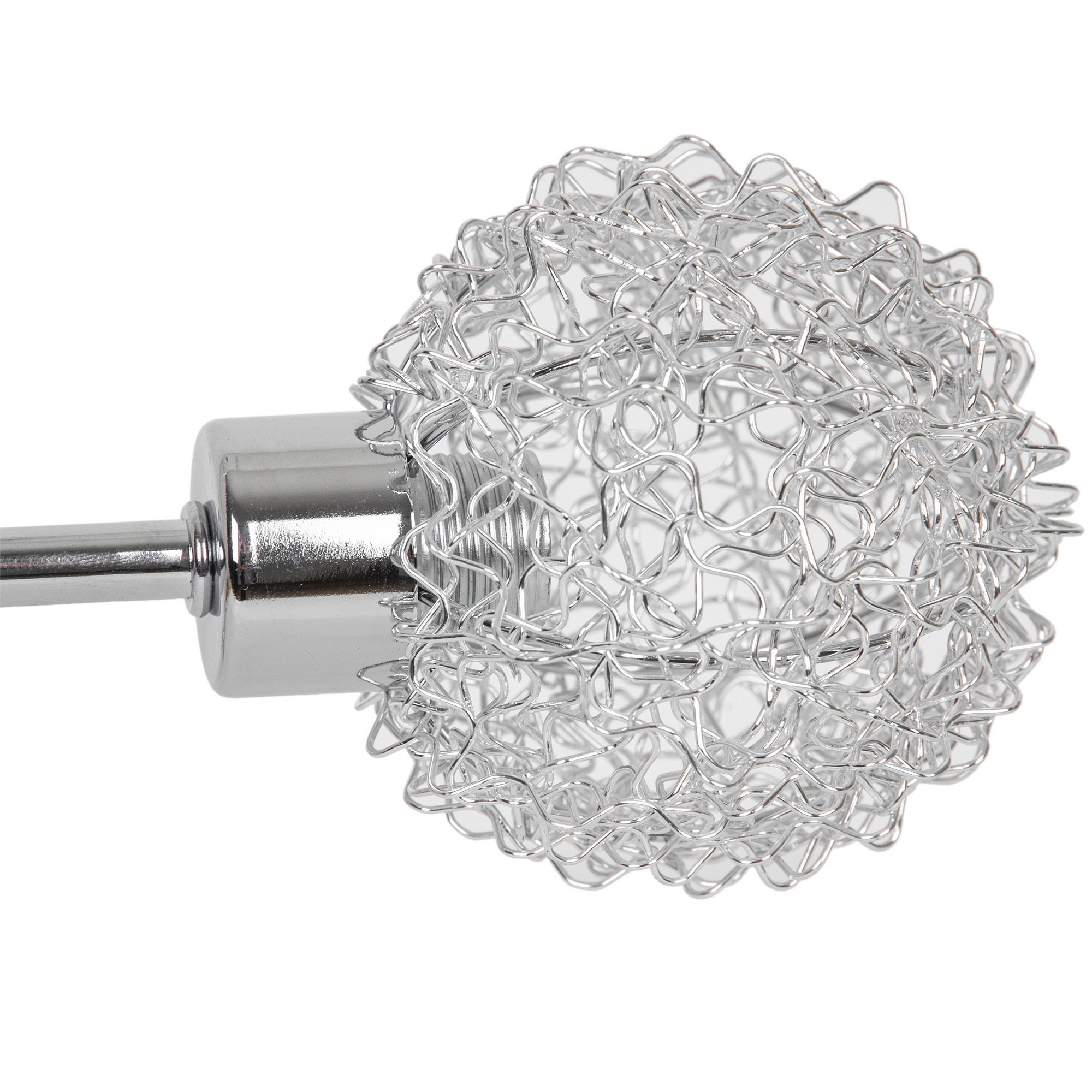 GoodHome Caelus Spiral Metal Chrome effect 3 Lamp Ceiling light