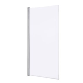 GoodHome calera Straight 1 panel Clear Silver effect frame Bath screen, (W) 850mm (H) 1400mm