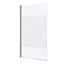 GoodHome Calera Straight 1 Panel White frame Bath screen, (W)850mm