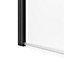 GoodHome Calera Transparent Straight Black Bath screen, (H)140cm (W)850mm