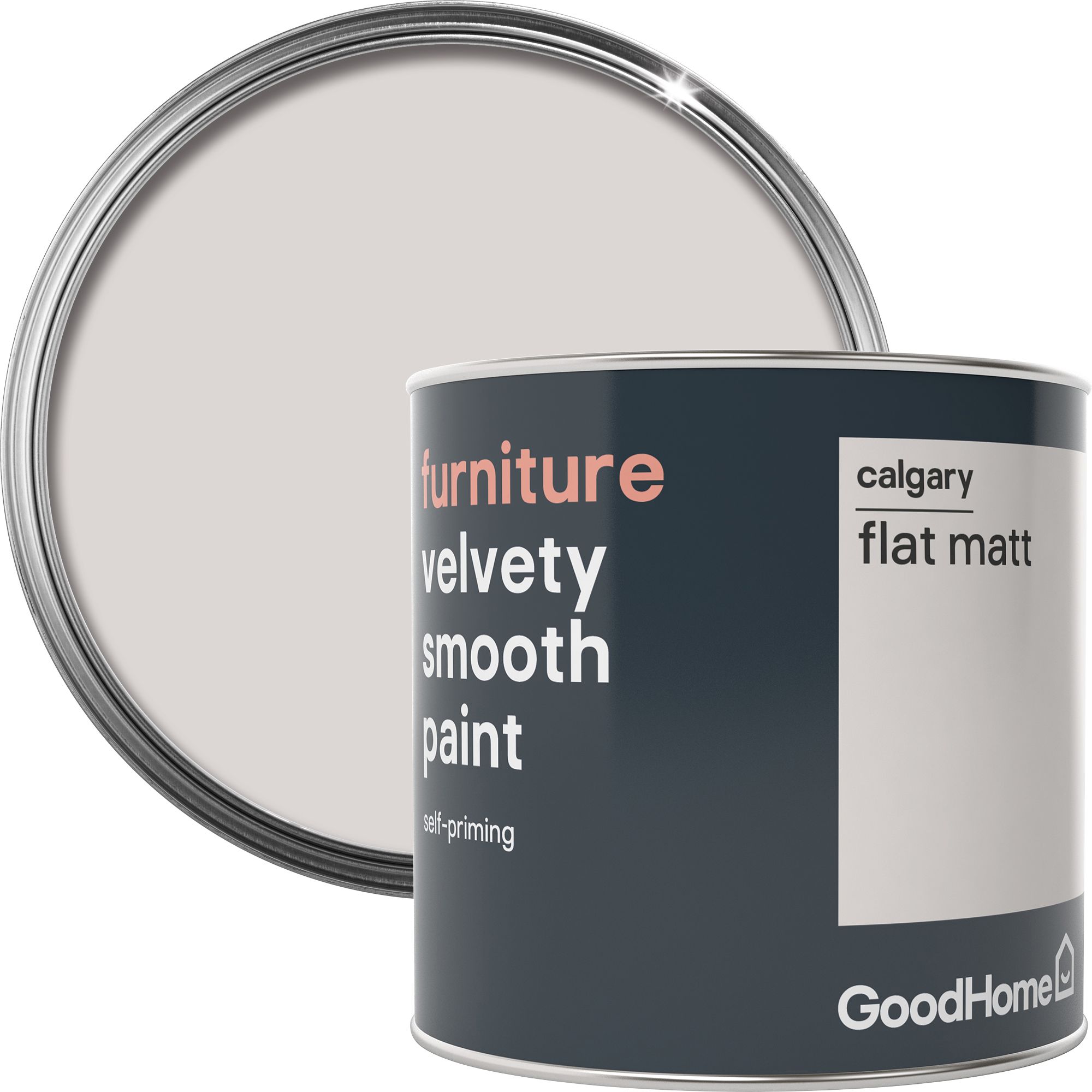 GoodHome Calgary Flat matt Furniture paint, 500ml