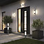 GoodHome Callisto Contemporary Dark grey Mains-powered 1 lamp Integrated LED Outdoor Post light (H)1000mm