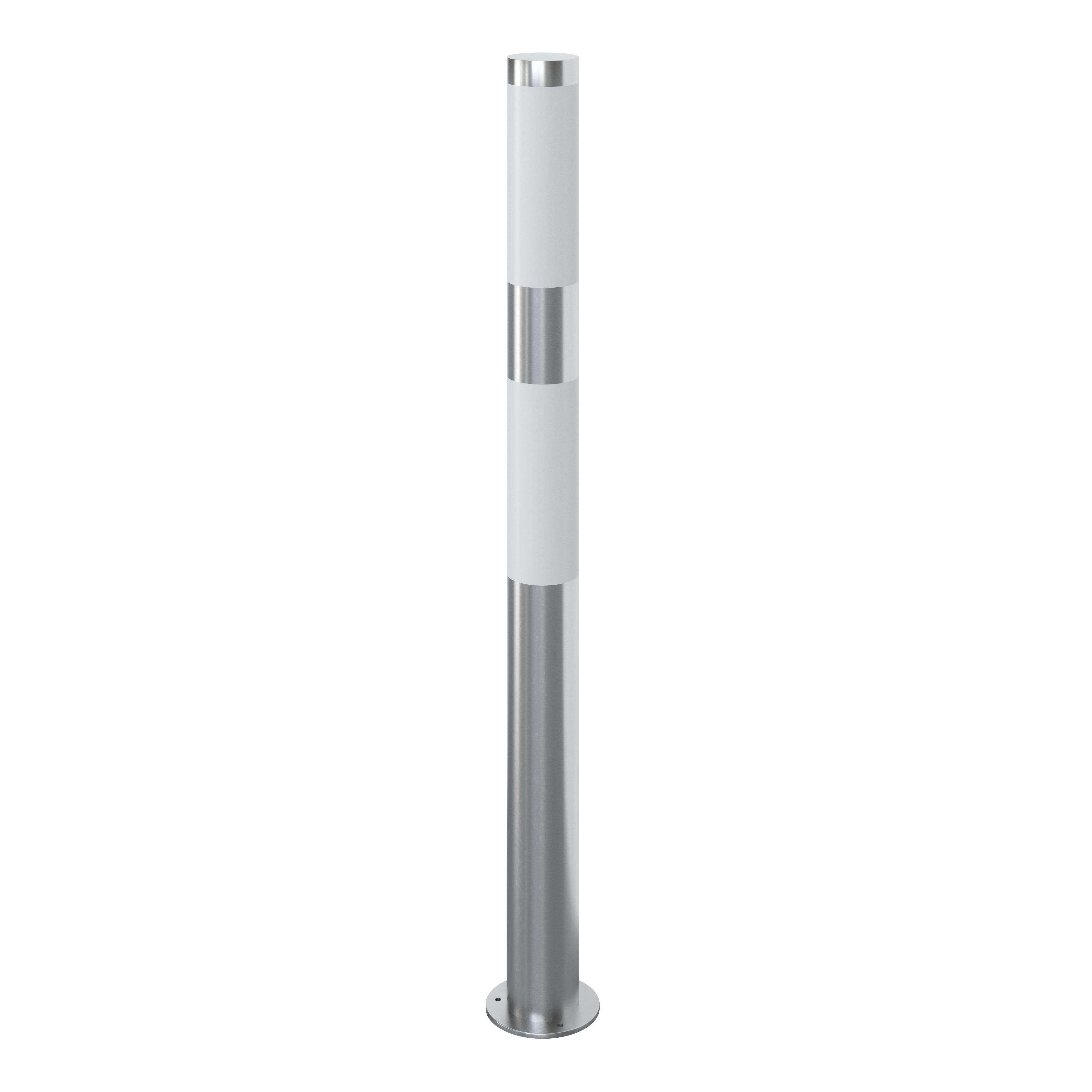 GoodHome Callisto Contemporary Stainless steel Mains-powered 1 lamp Integrated LED Outdoor Post light (H)1000mm