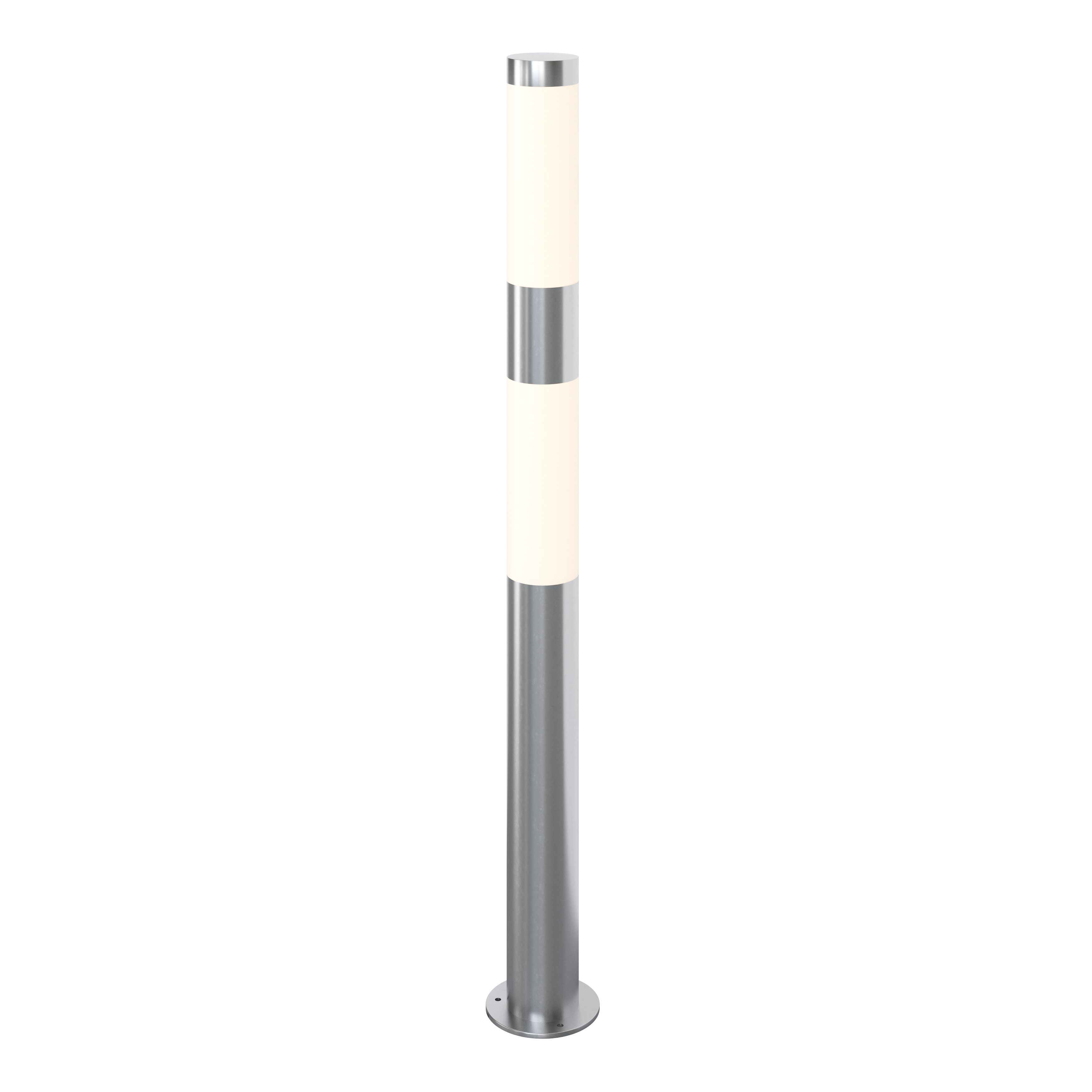 GoodHome Callisto Contemporary Stainless steel Mains-powered 1 lamp Integrated LED Outdoor Post light (H)1000mm