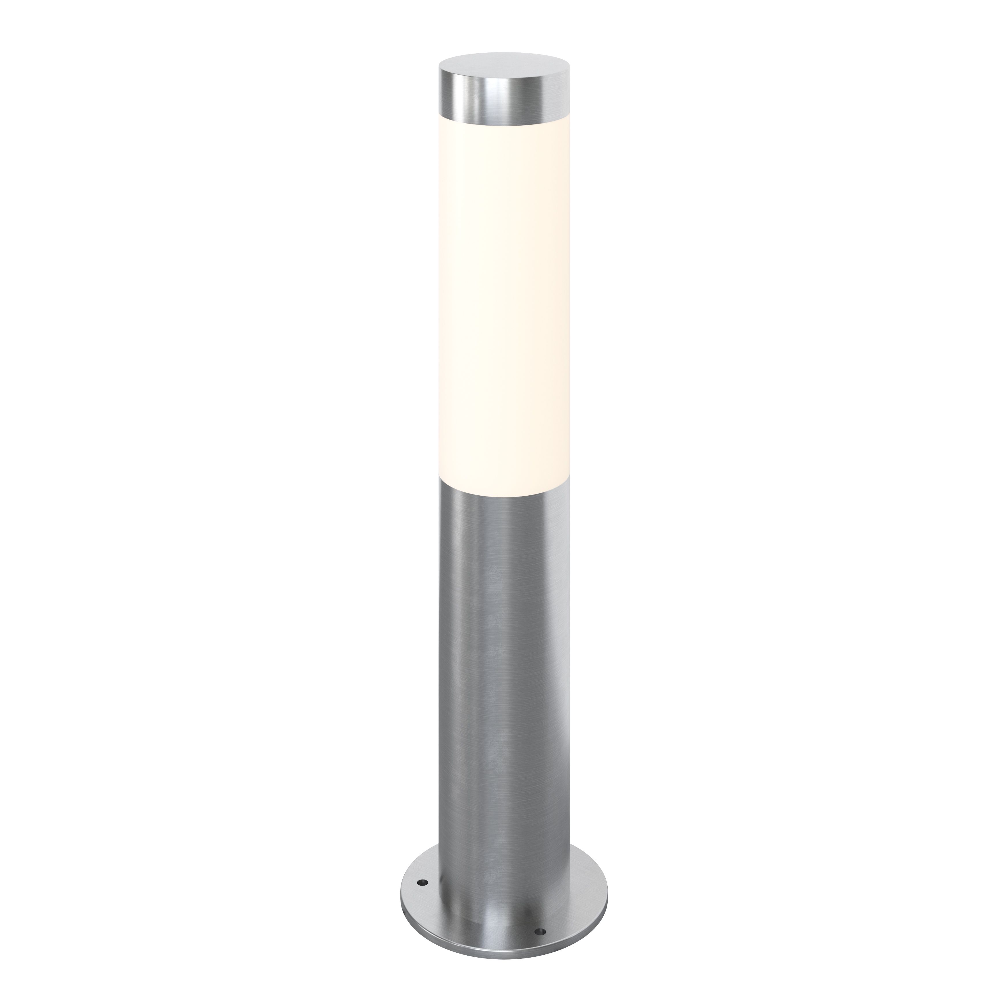GoodHome callisto Contemporary Stainless steel Mains-powered 1 lamp Integrated LED Outdoor Post light (H)480mm