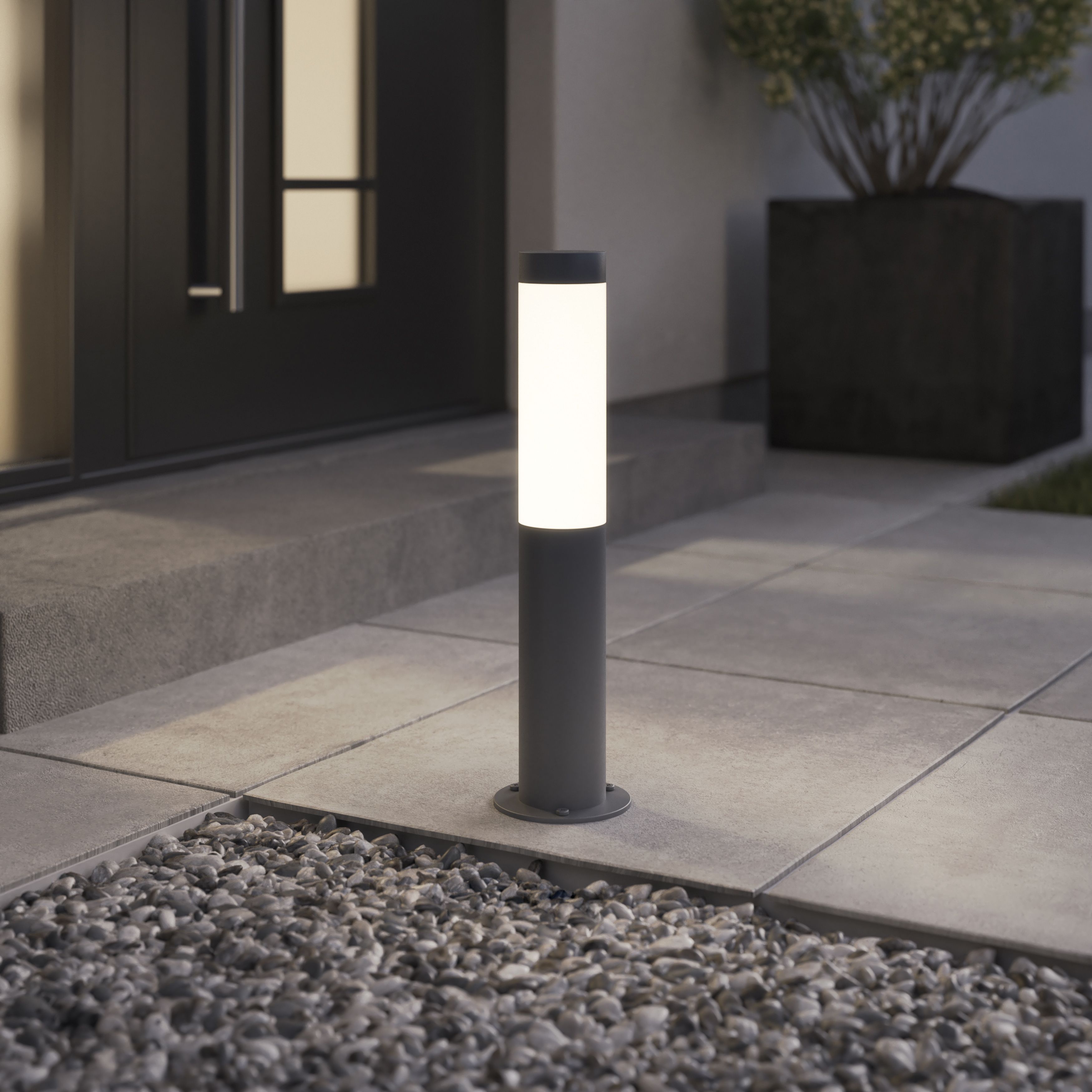 GoodHome Callisto Dark grey Mainspowered 1 lamp Integrated LED Outdoor
