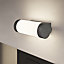 GoodHome callisto Fixed Matt Dark grey Mains-powered Integrated LED Outdoor Contemporary Wall light 900lm (Dia)7.6cm