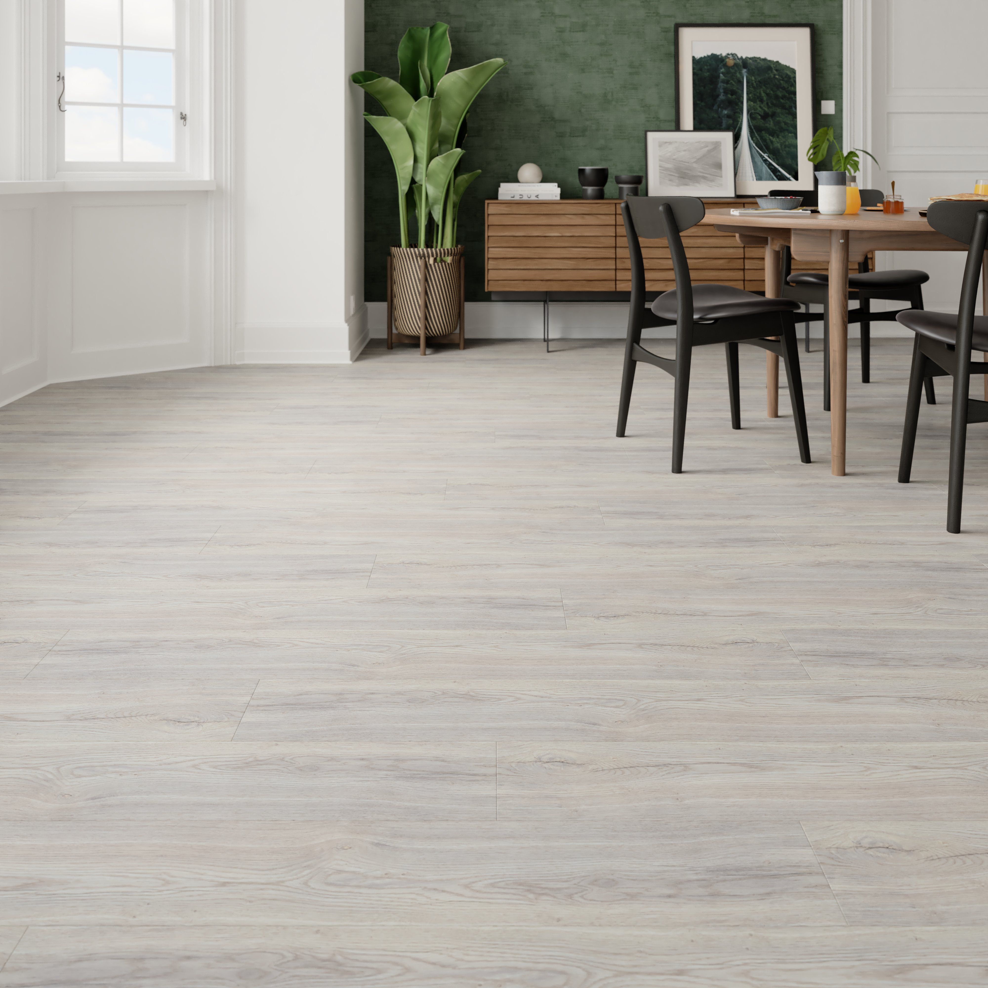 GoodHome Caloundra Vintage oak Vintage plank design Grey wood effect Laminate Flooring, 2.397m²