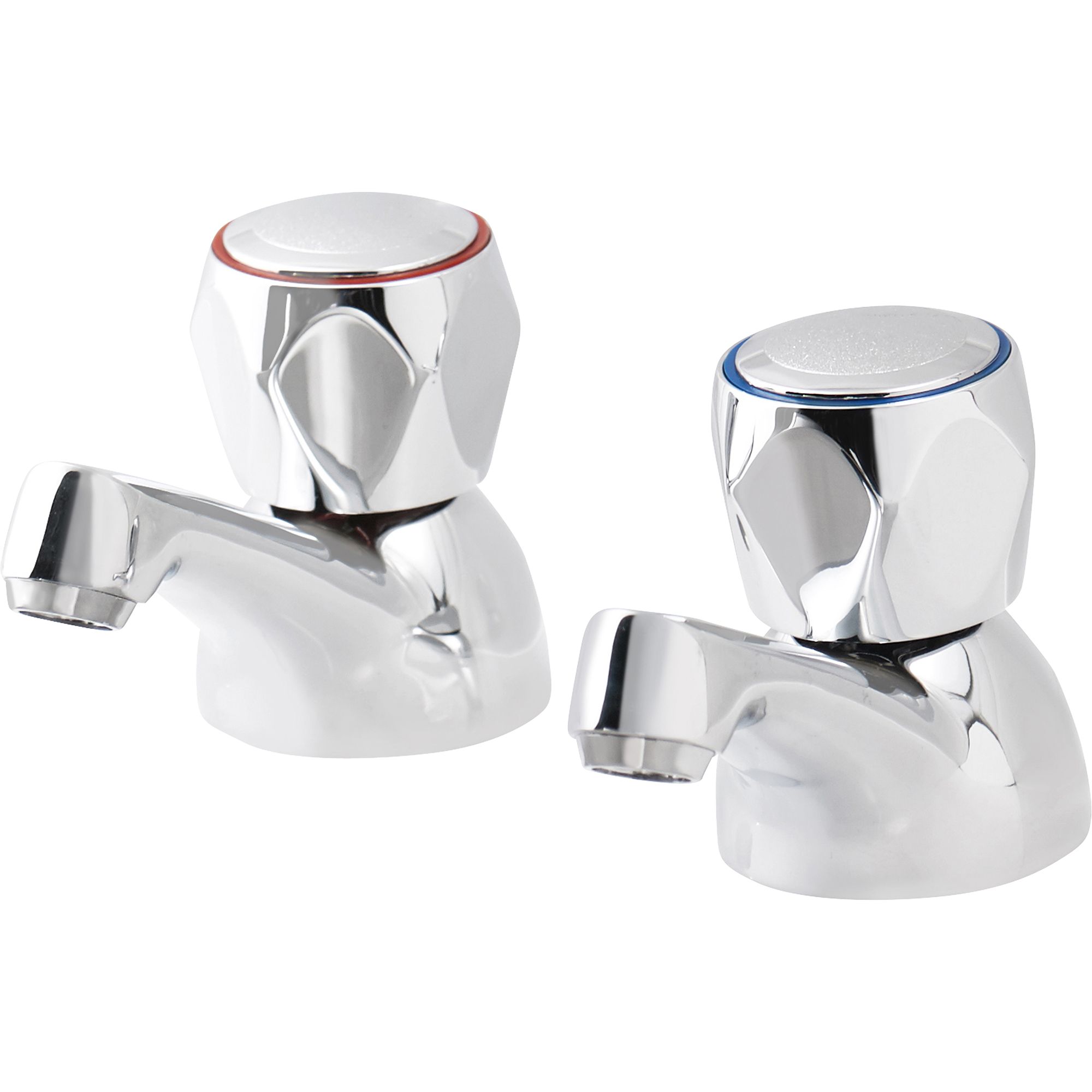 GoodHome Calp Bath Pillar Tap, Pack of 2