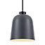 GoodHome Calume Dark grey Bell Light shade (D)18cm