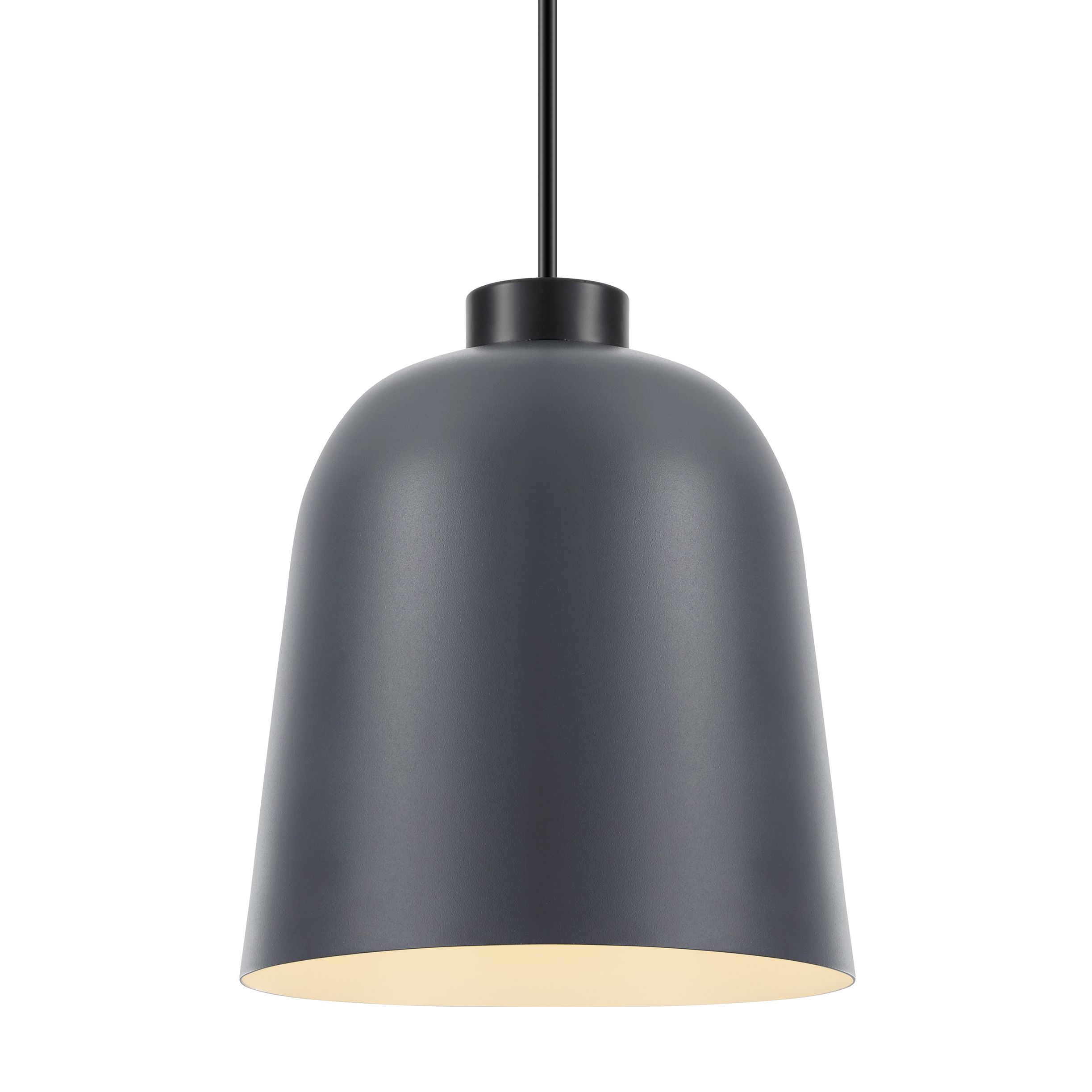 GoodHome Calume Dark grey Bell Light shade (D)18cm