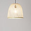 GoodHome Calume Natural Bell Light shade (D)38cm