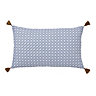 GoodHome Campton Blue & white Geometric Indoor Cushion (L)50cm x (W)30cm