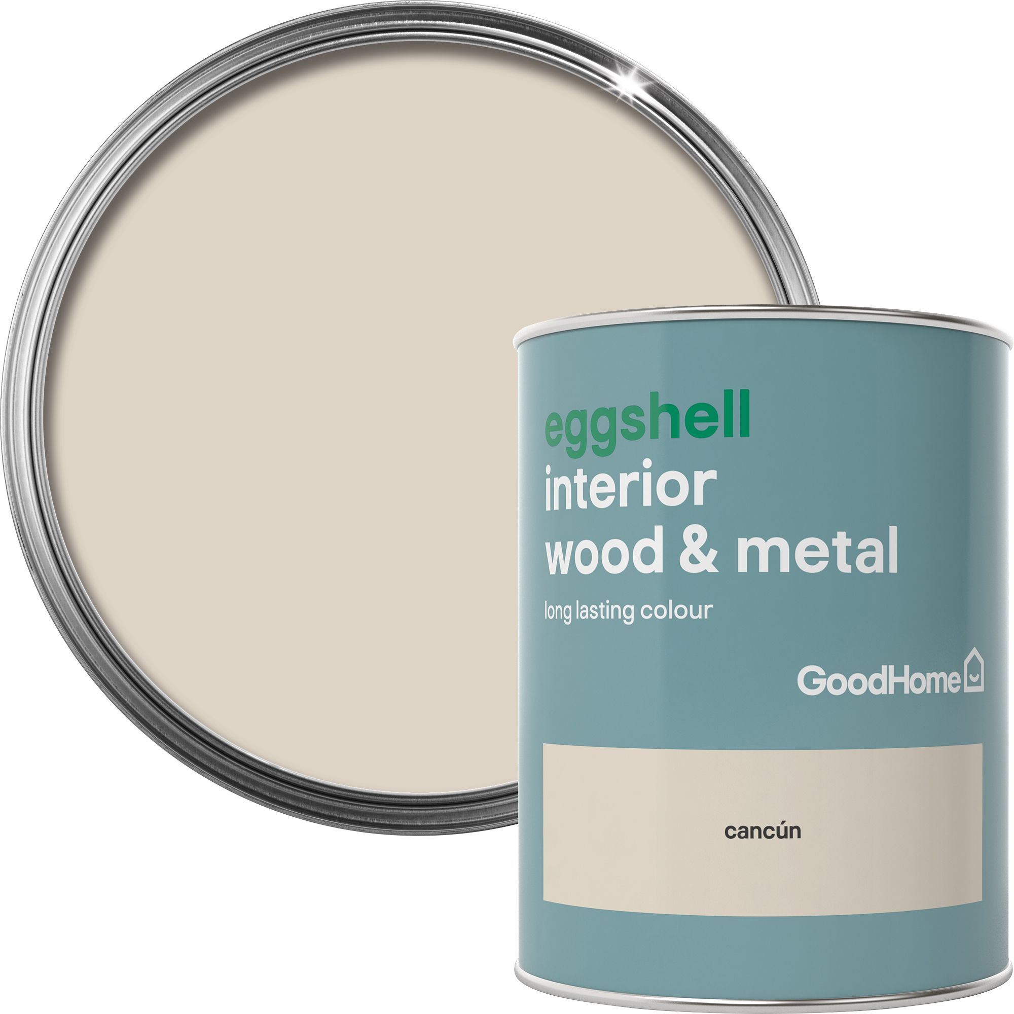 Goodhome Cancun Eggshell Metal Wood Paint 0 75l Diy At B Q