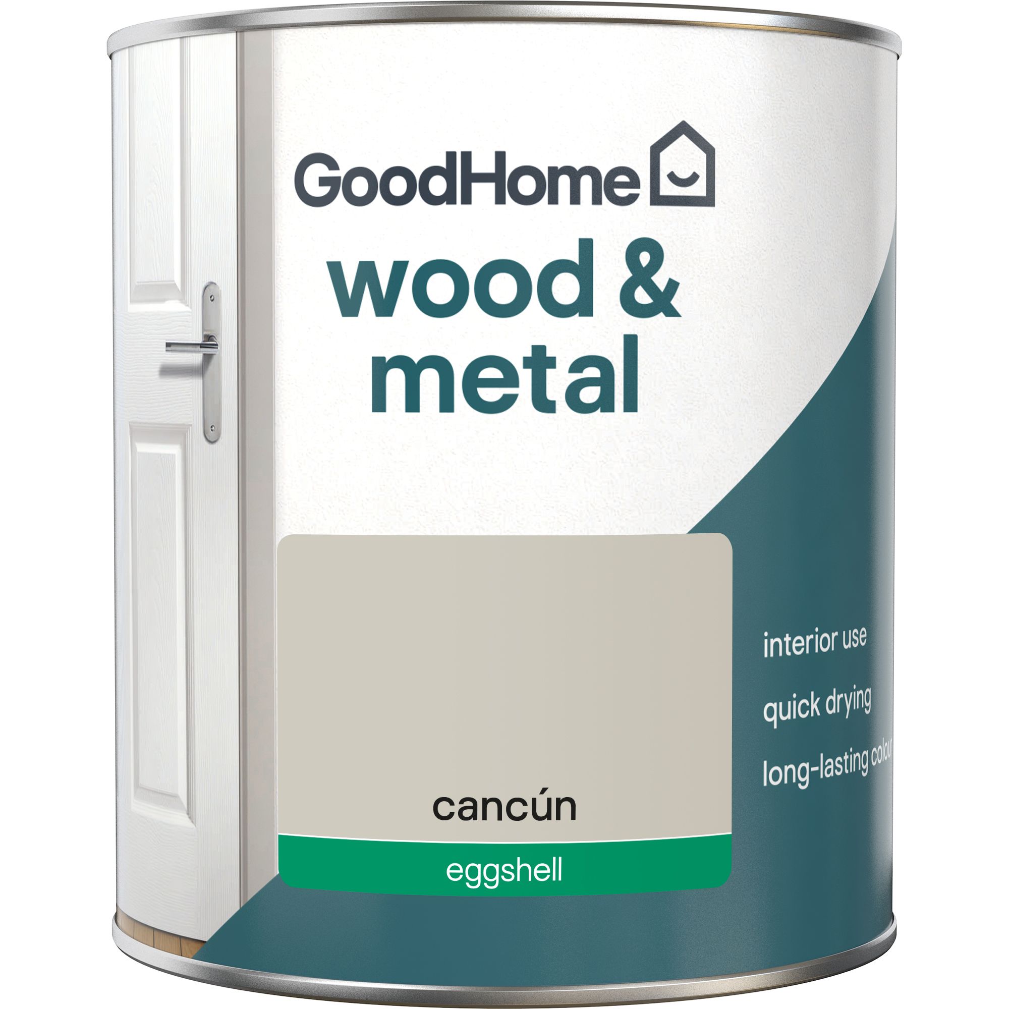 GoodHome Cancún Eggshell Metal & wood paint, 750ml