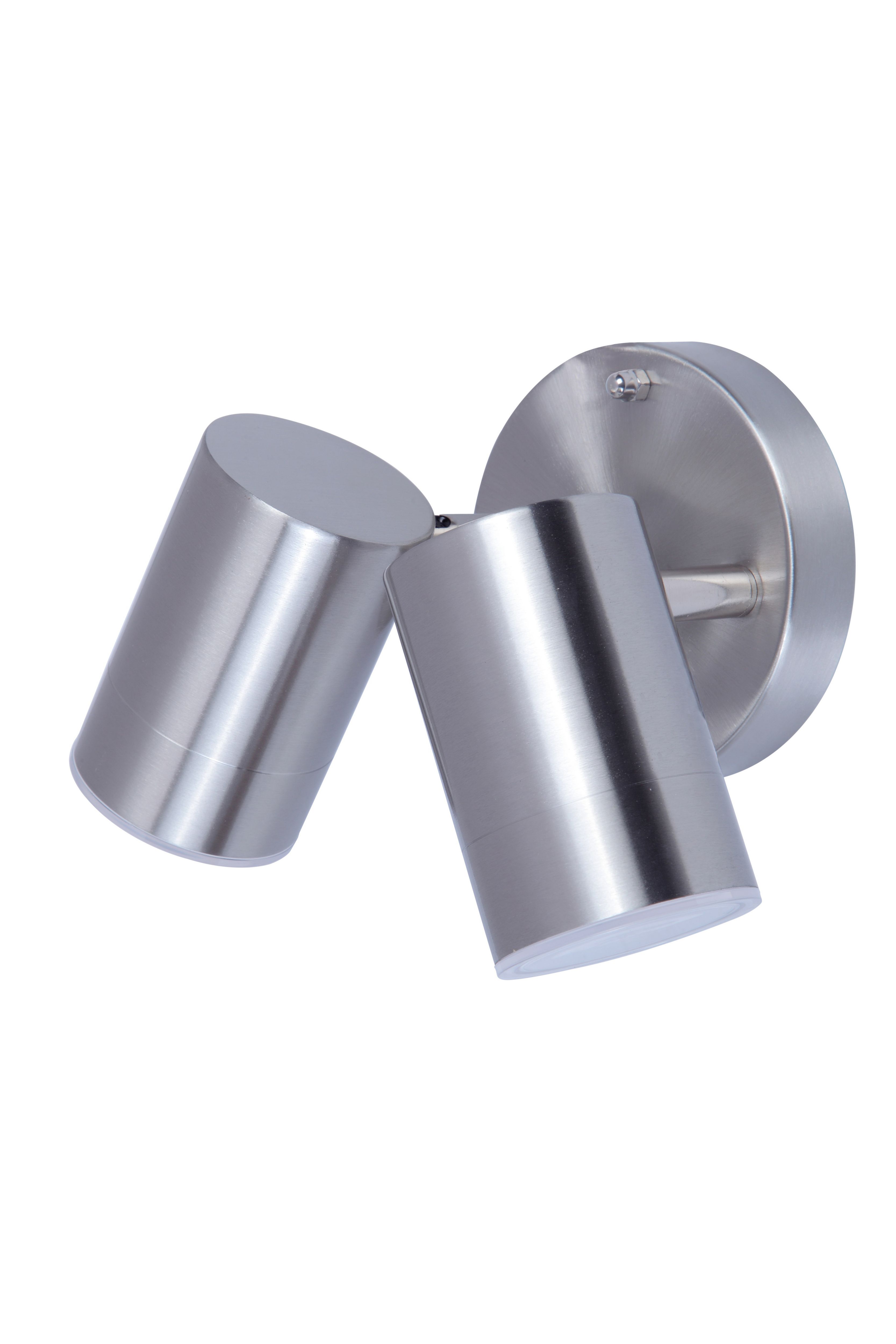 GoodHome Candiac Integrated LED Outdoor Contemporary Stainless steel Double Wall light
