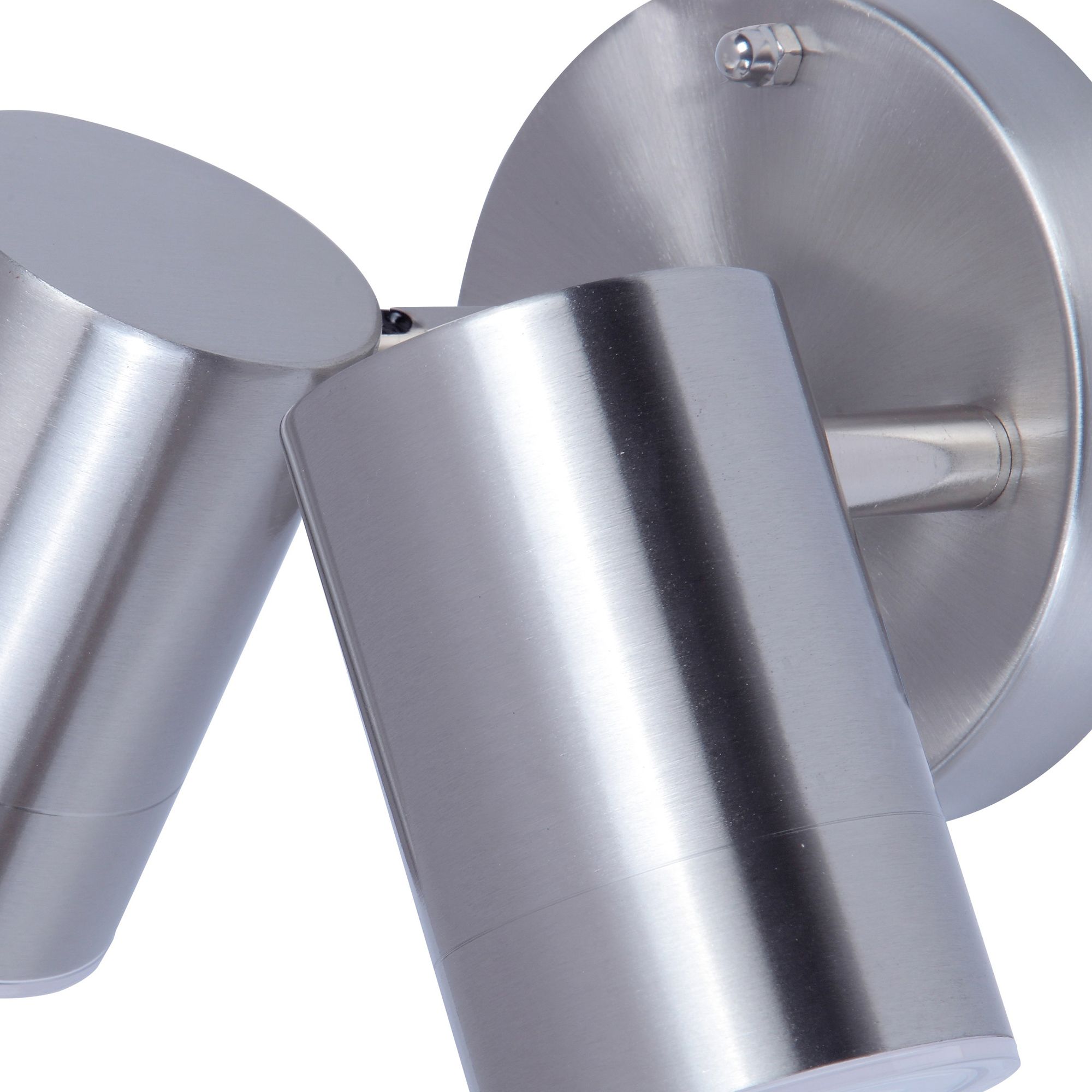 GoodHome Candiac Integrated LED Outdoor Contemporary Stainless steel Double Wall light - 3